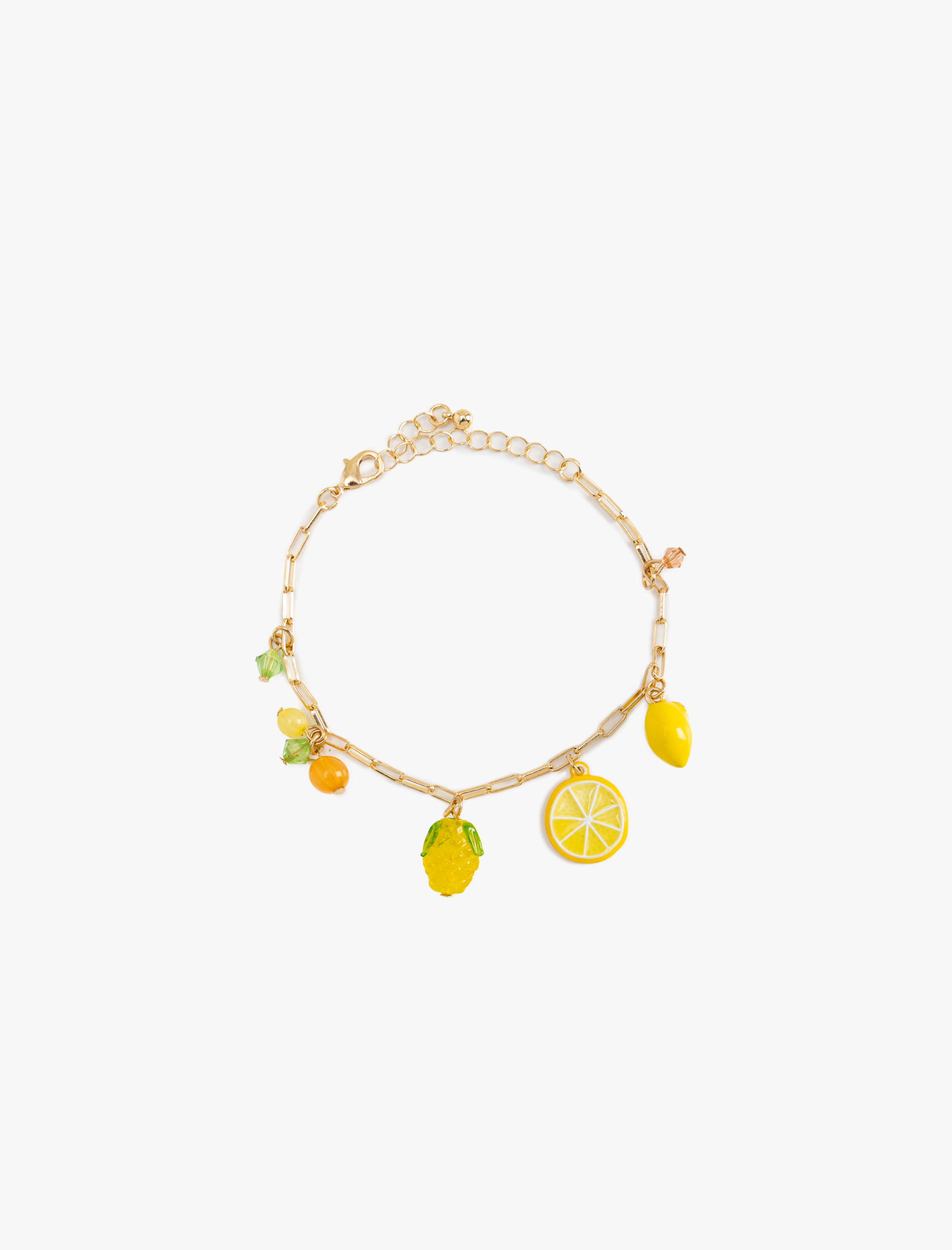 Koton Kadın Çelik Karışımlı Limon Detaylı Zincir Bileklik -1