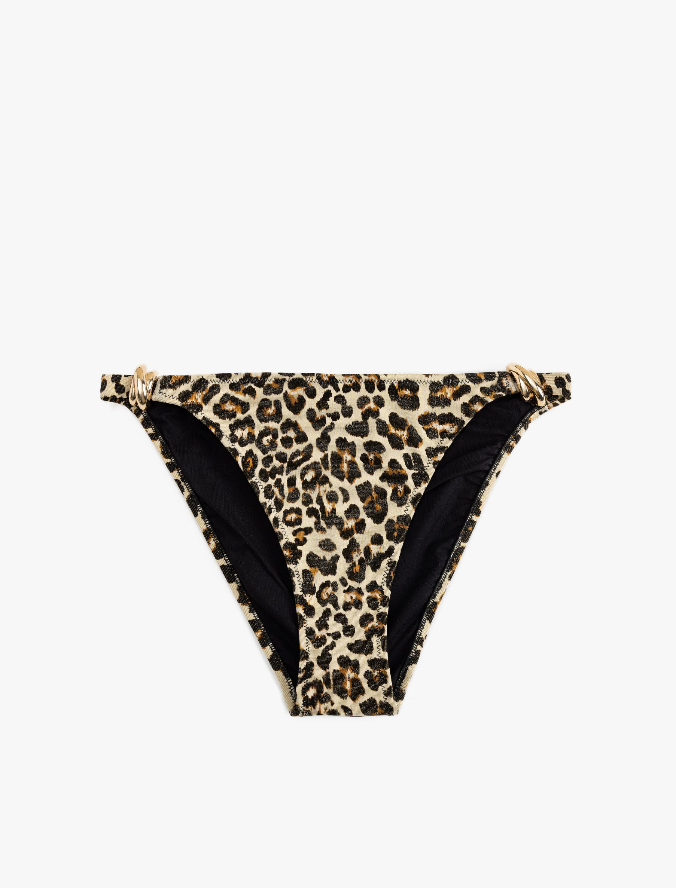 Koton Kadın Aksesuar Detaylı Leopar Desenli Bikini Altı -1