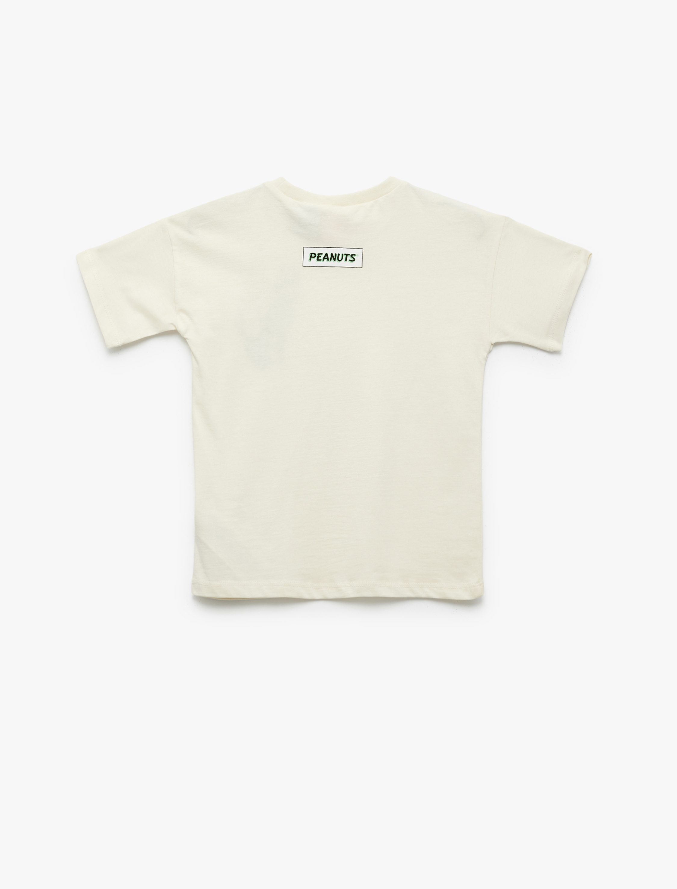  Erkek Bebek Snoopy Lisanslı Kısa Kollu Bisiklet Yaka Pamuklu Baskılı Tişört