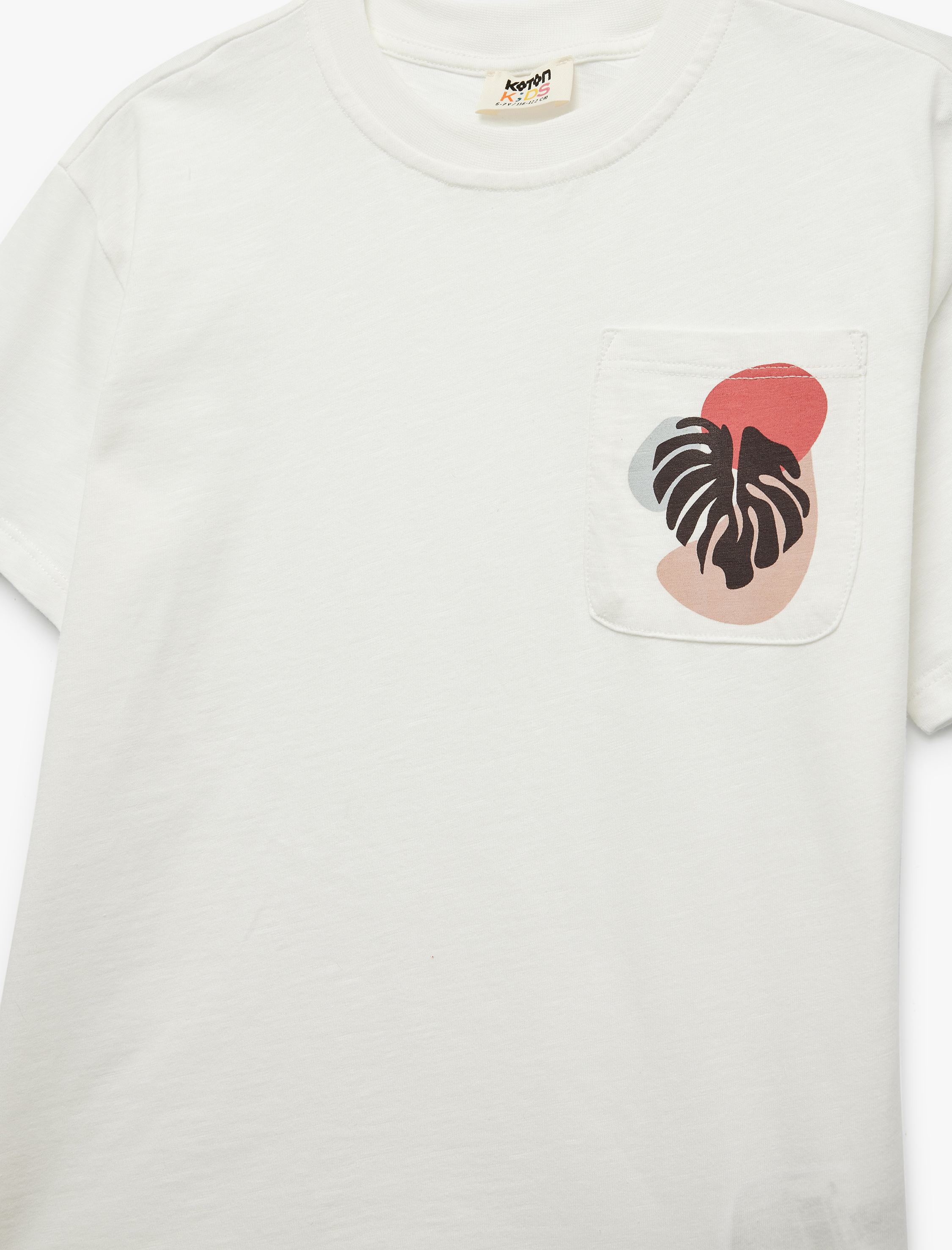  Erkek Çocuk Baskılı Kısa Kollu Bisiklet Yaka Pamuklu Cep Detaylı Tişört