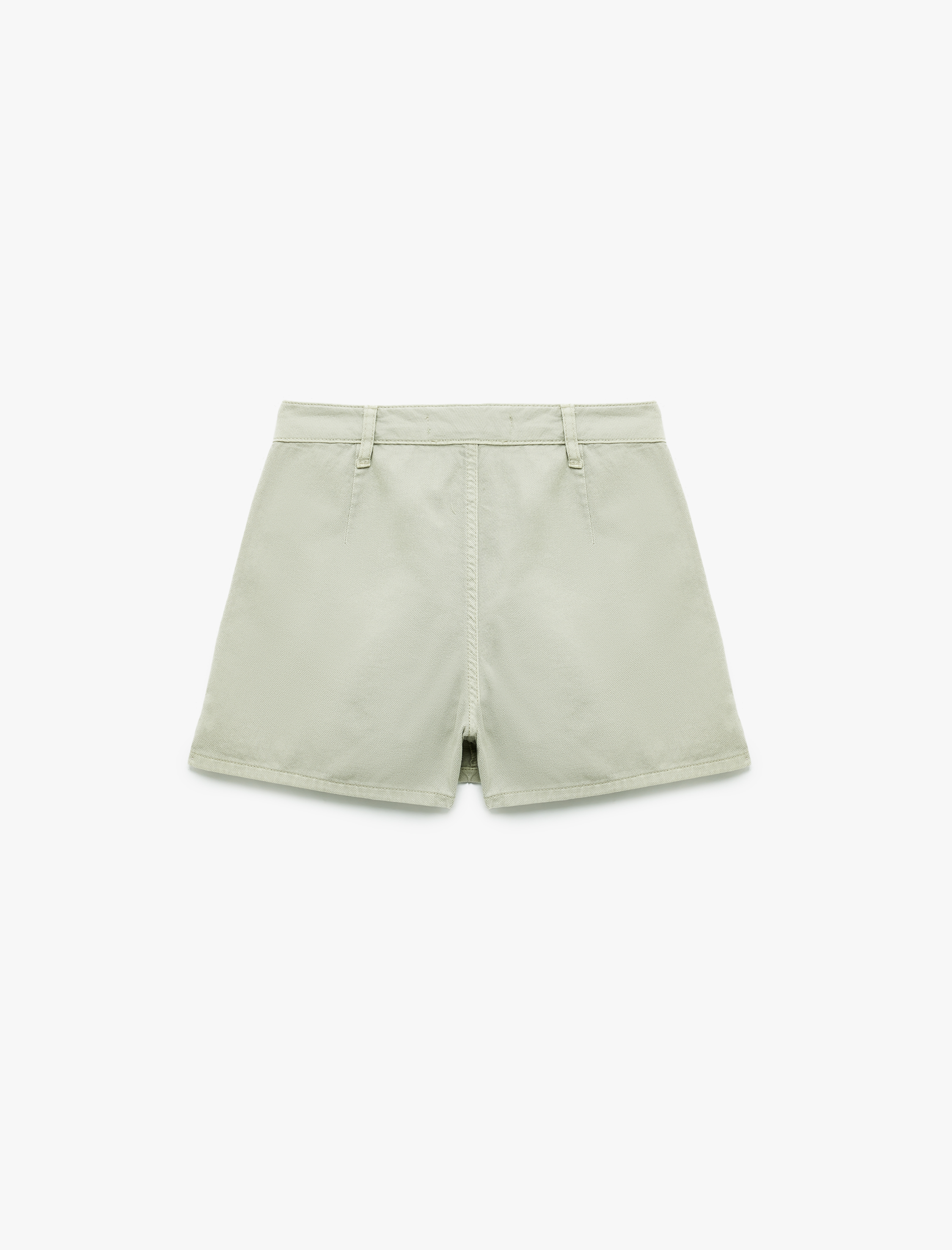   Kargo Cep Detaylı Düğmeli Pamuklu Mini Şort Etek