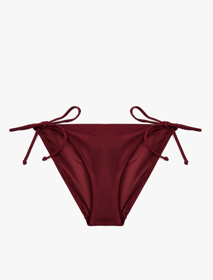  Normal Bel Astarlı Biyeli Yanları İpli Bikini Altı