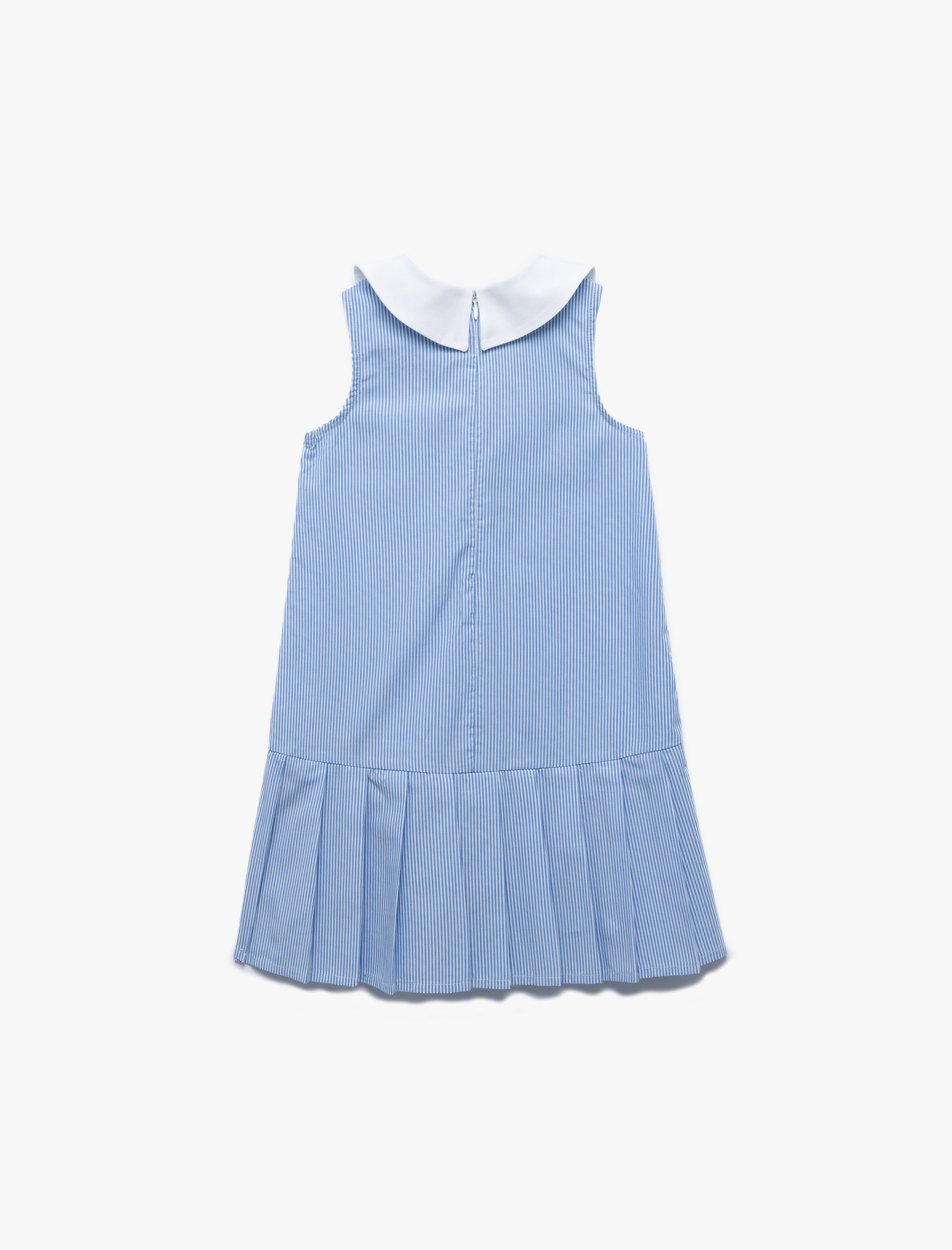  Kız Bebek Pamuklu Kolsuz Bebe Yaka A Kesim Çizgili Elbise