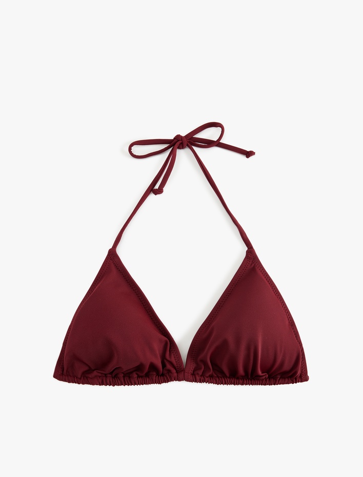  Boyundan Bağlamalı Üçgen Bikini Üstü