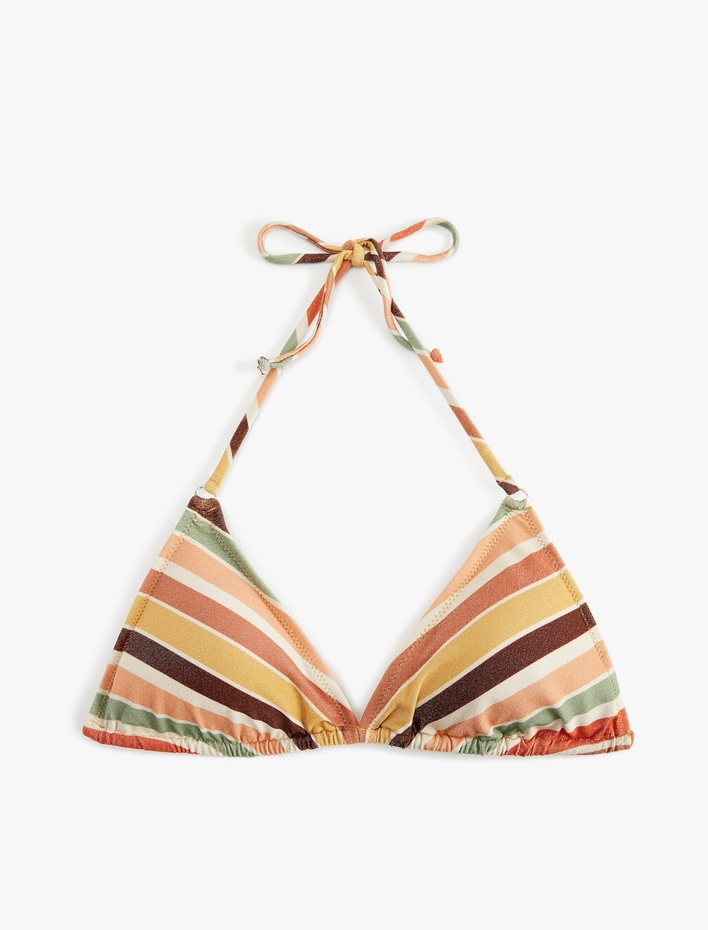  Boyundan Bağlamalı Üçgen Bikini Üstü