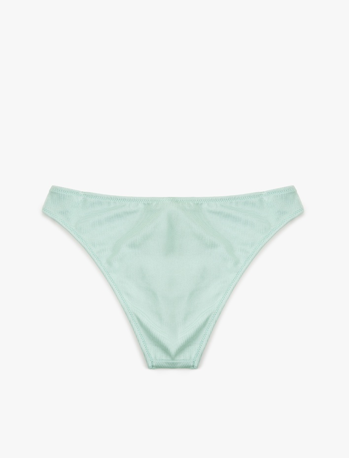  Aksesuar Detaylı Parlak Bikini Altı