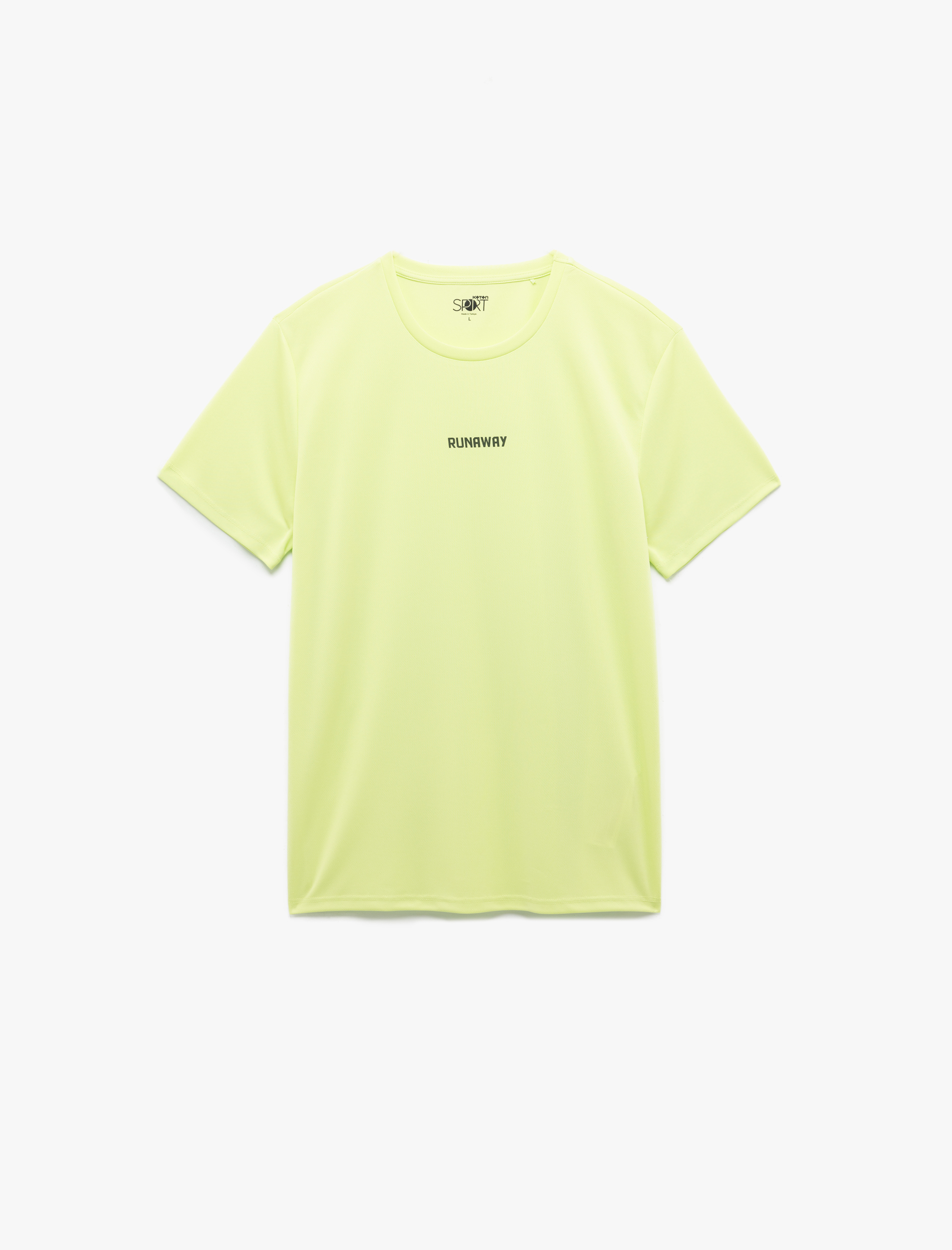   Kısa Kollu Regular Fit Bisiklet Yaka Baskılı Spor Tişört