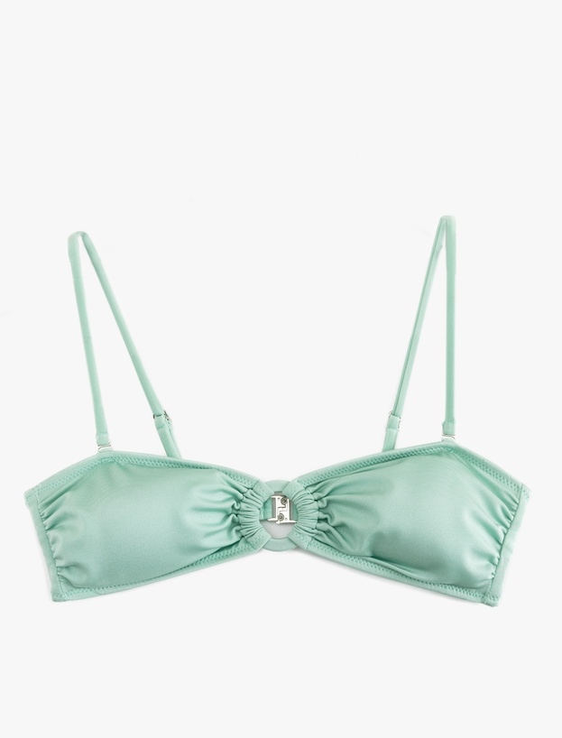 Çıkarılabilir Askılı Aksesuar Detaylı Straplez Bikini Üstü_0