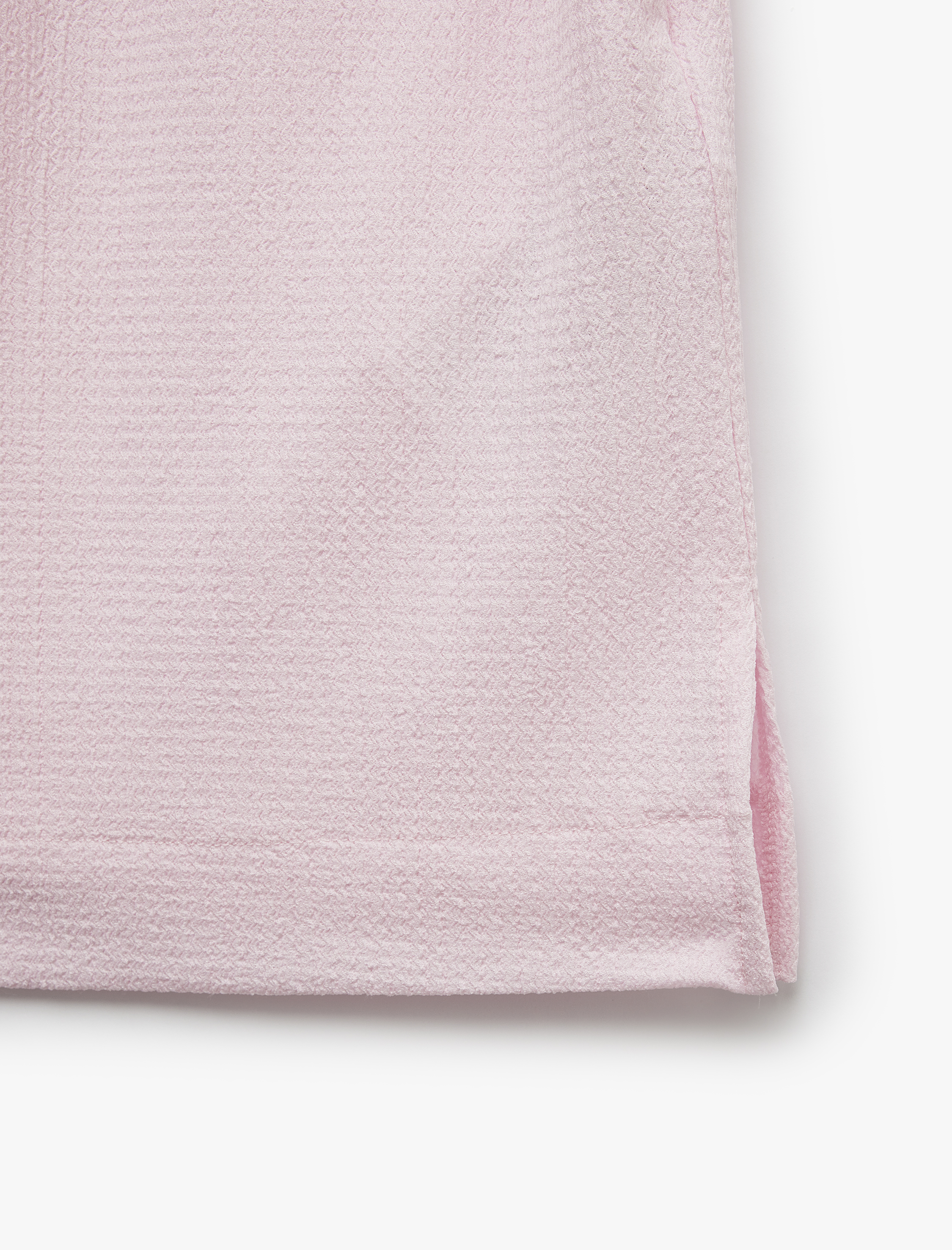   Bürümcük Kumaş Düğmeli Klasik Yaka Kısa Kollu Gömlek