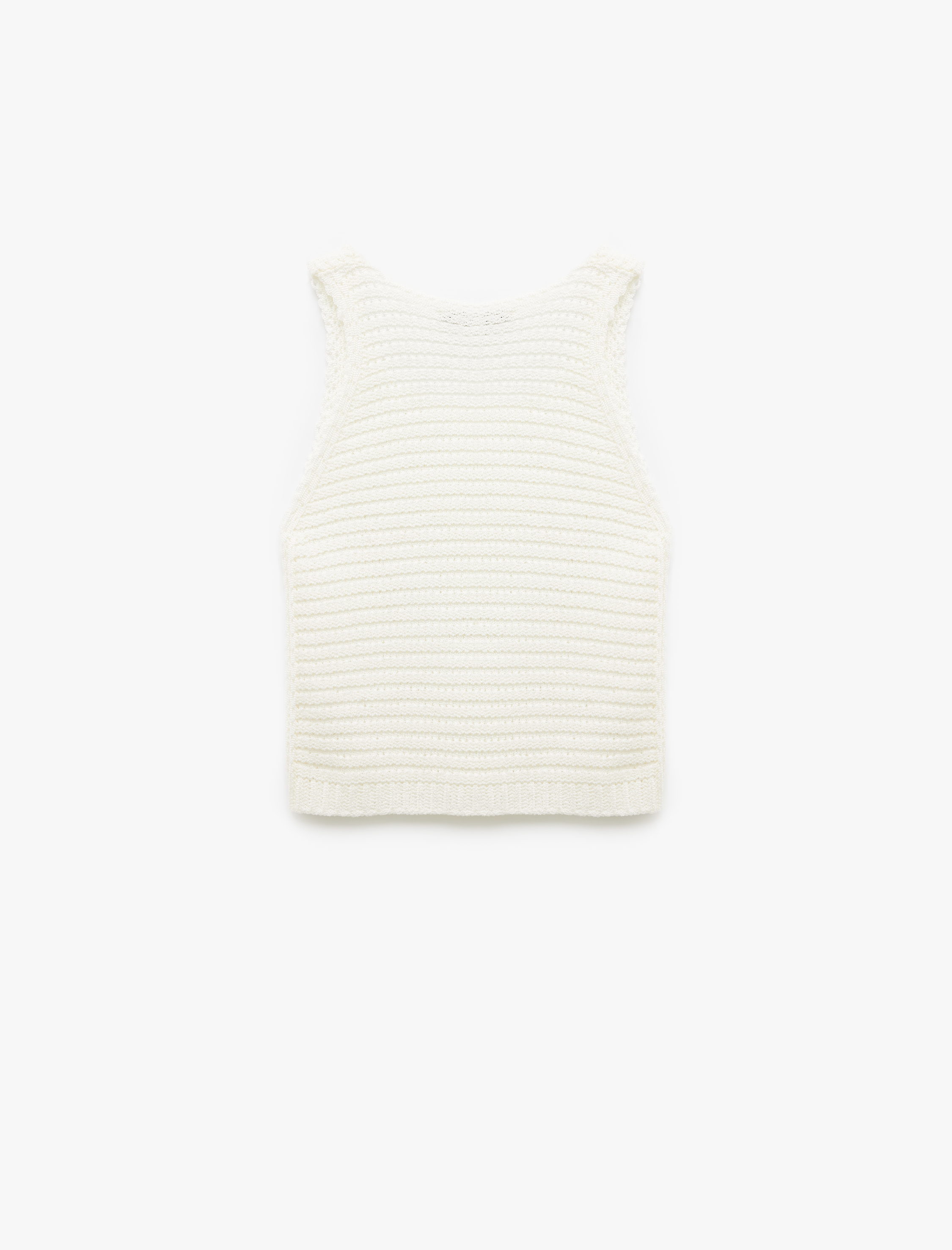   Koton X Sima Tarkan - Kolsuz Bisiklet Yaka Ajurlu Kroşe Atlet