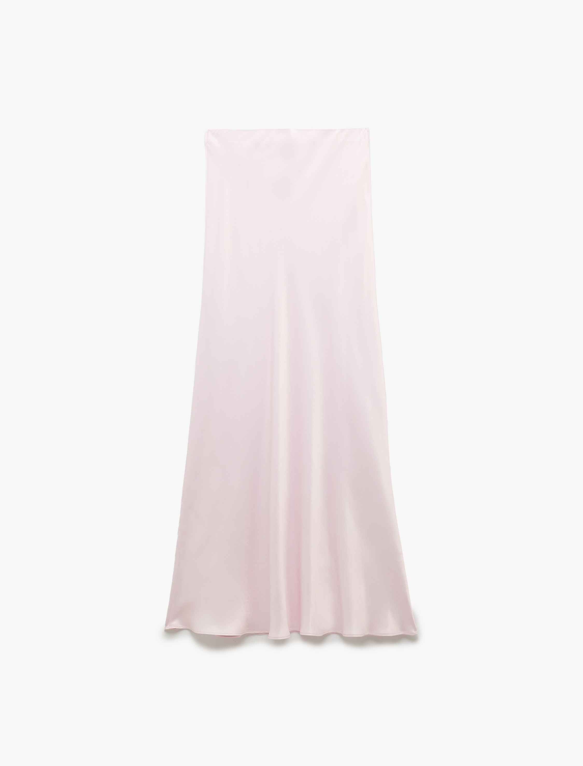   Viskon Kumaş Normal Bel Uzun Kloş Saten Etek