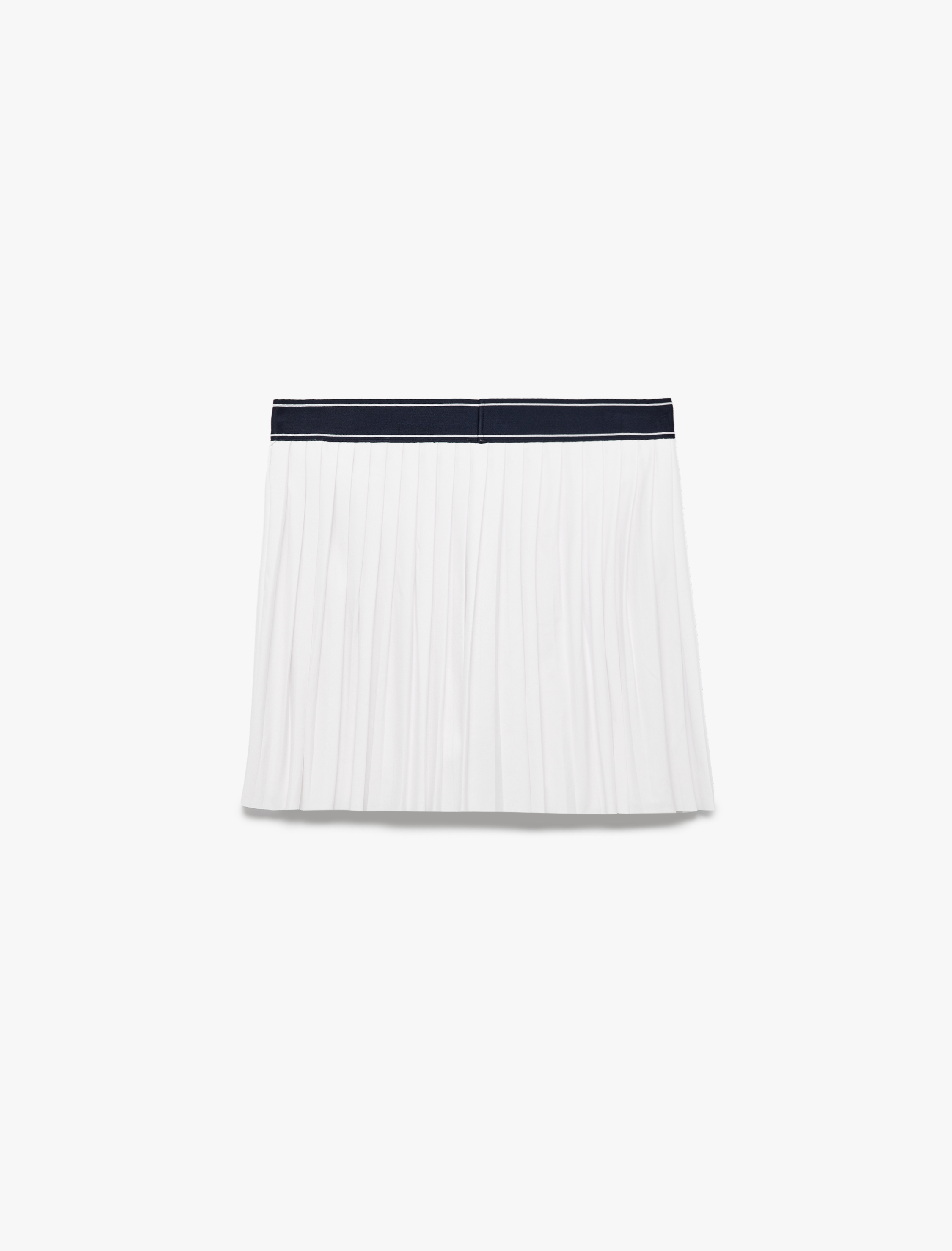   Çizgili Beli Lastikli Pileli Mini Spor Etek