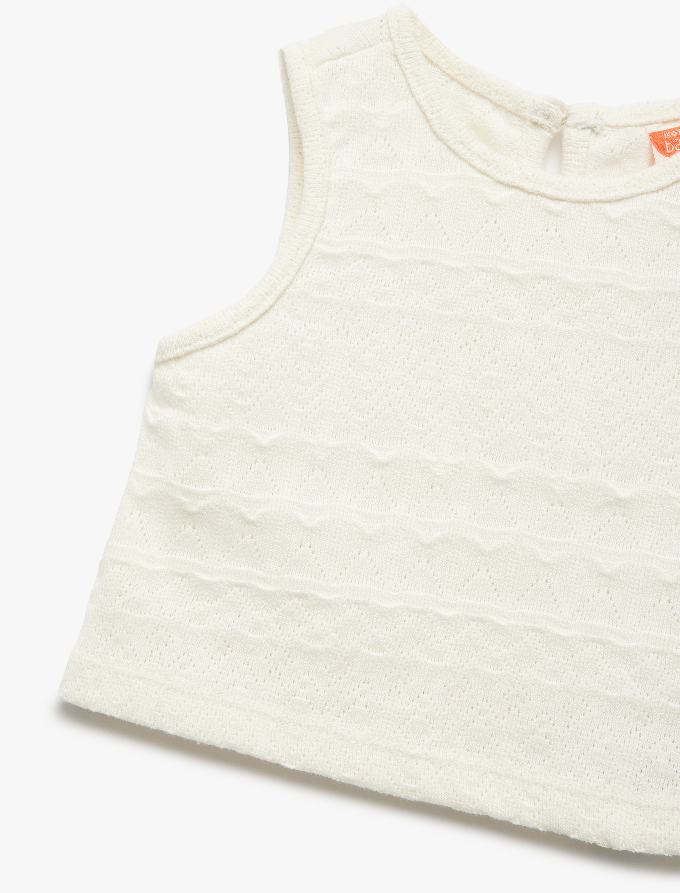  Kız Bebek Kolsuz Bisiklet Yaka Triko Atlet