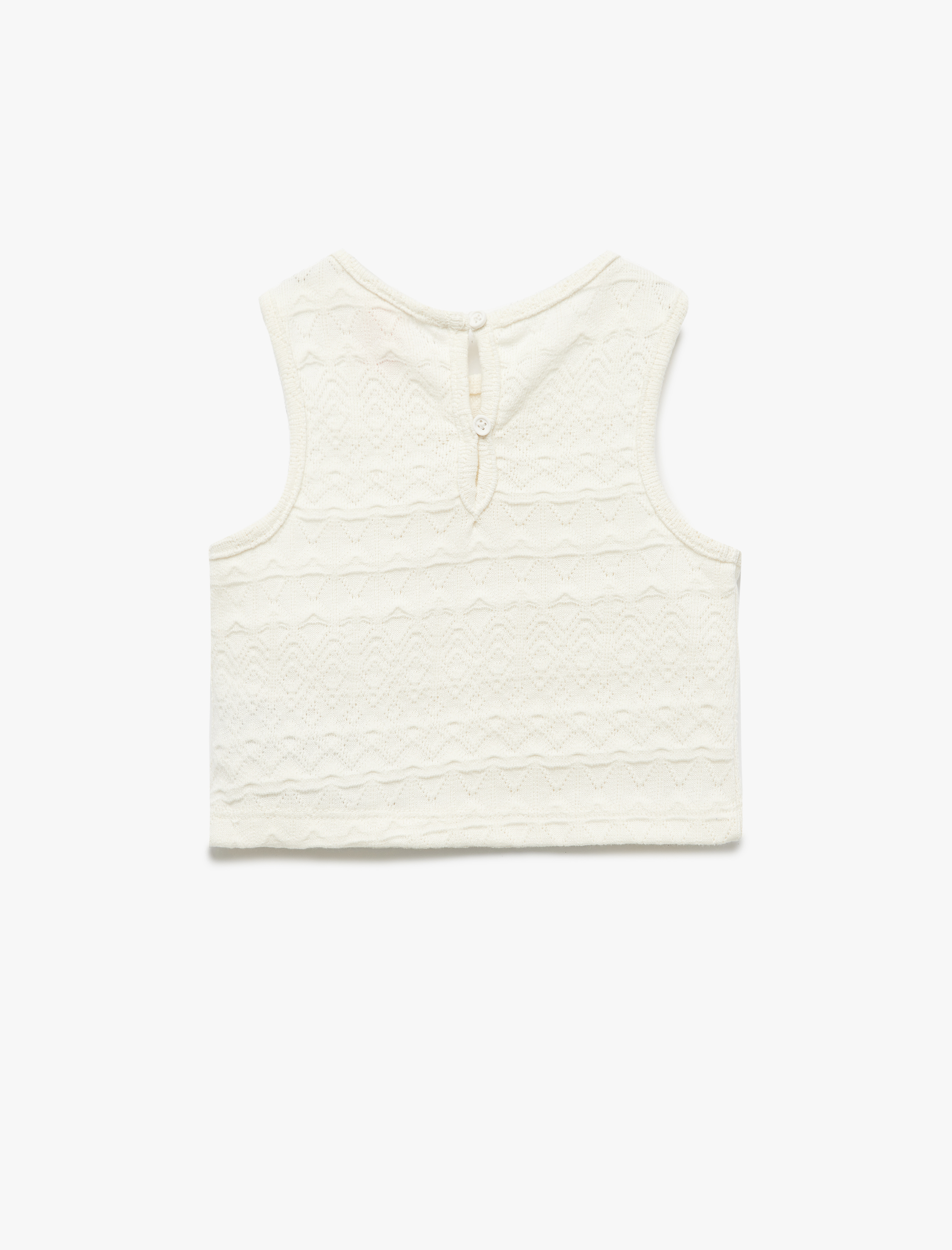  Kız Bebek Kolsuz Bisiklet Yaka Triko Atlet