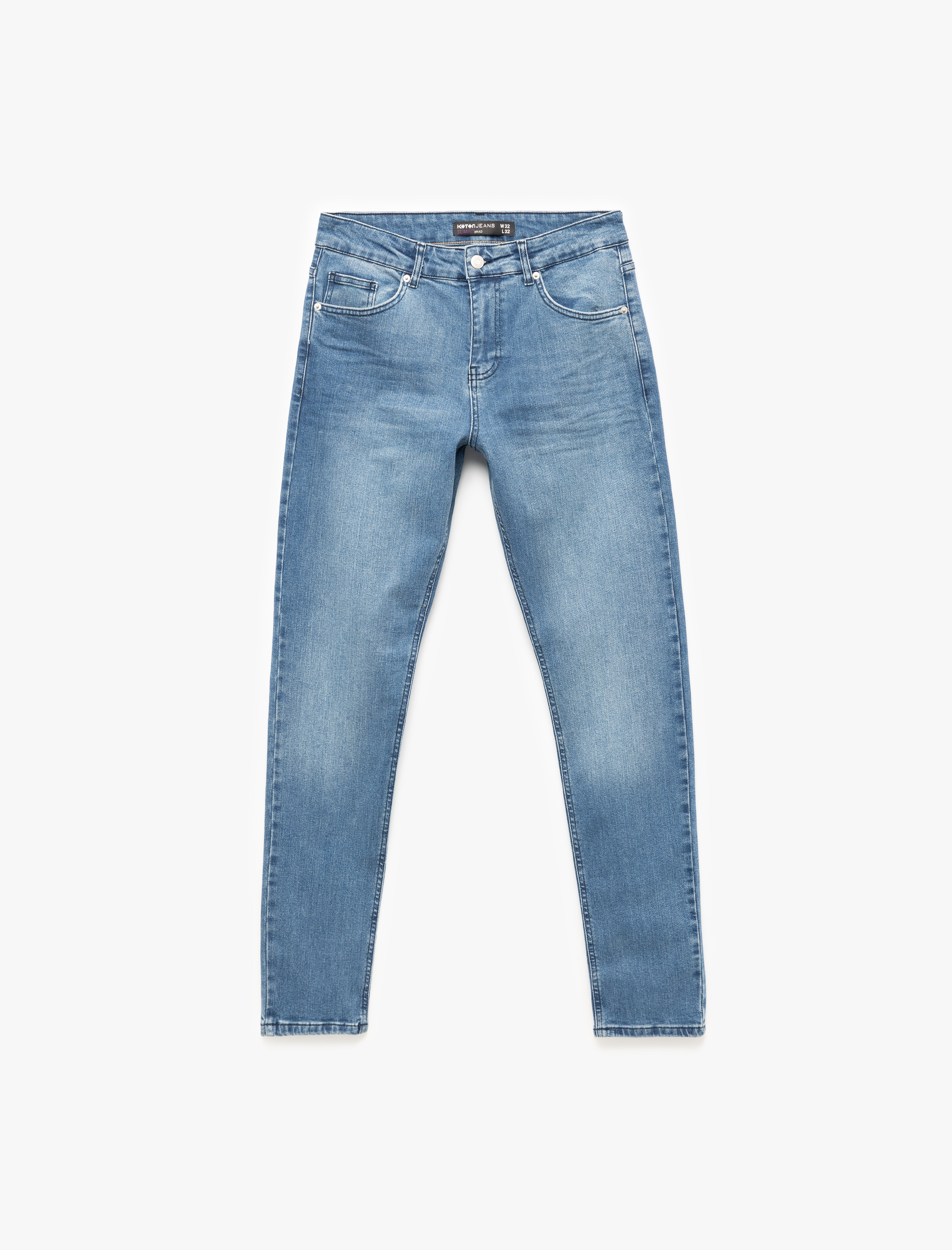   Normal Bel Pamuklu Slim Fit Jean Pantolon - Brad Jean