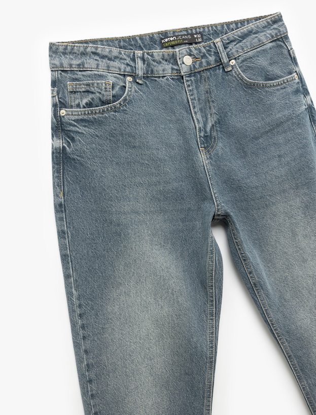 Normal Bel Pamuklu Tapered Fit Jean Pantolon - Joe Jean_5