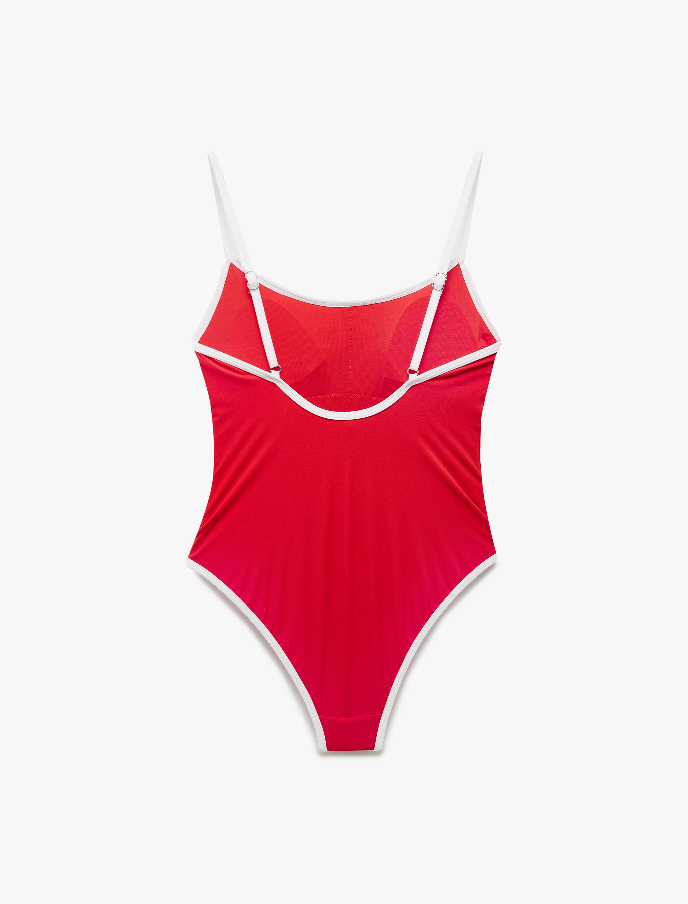   Renk Kontrastlı İnce Askılı Mayo