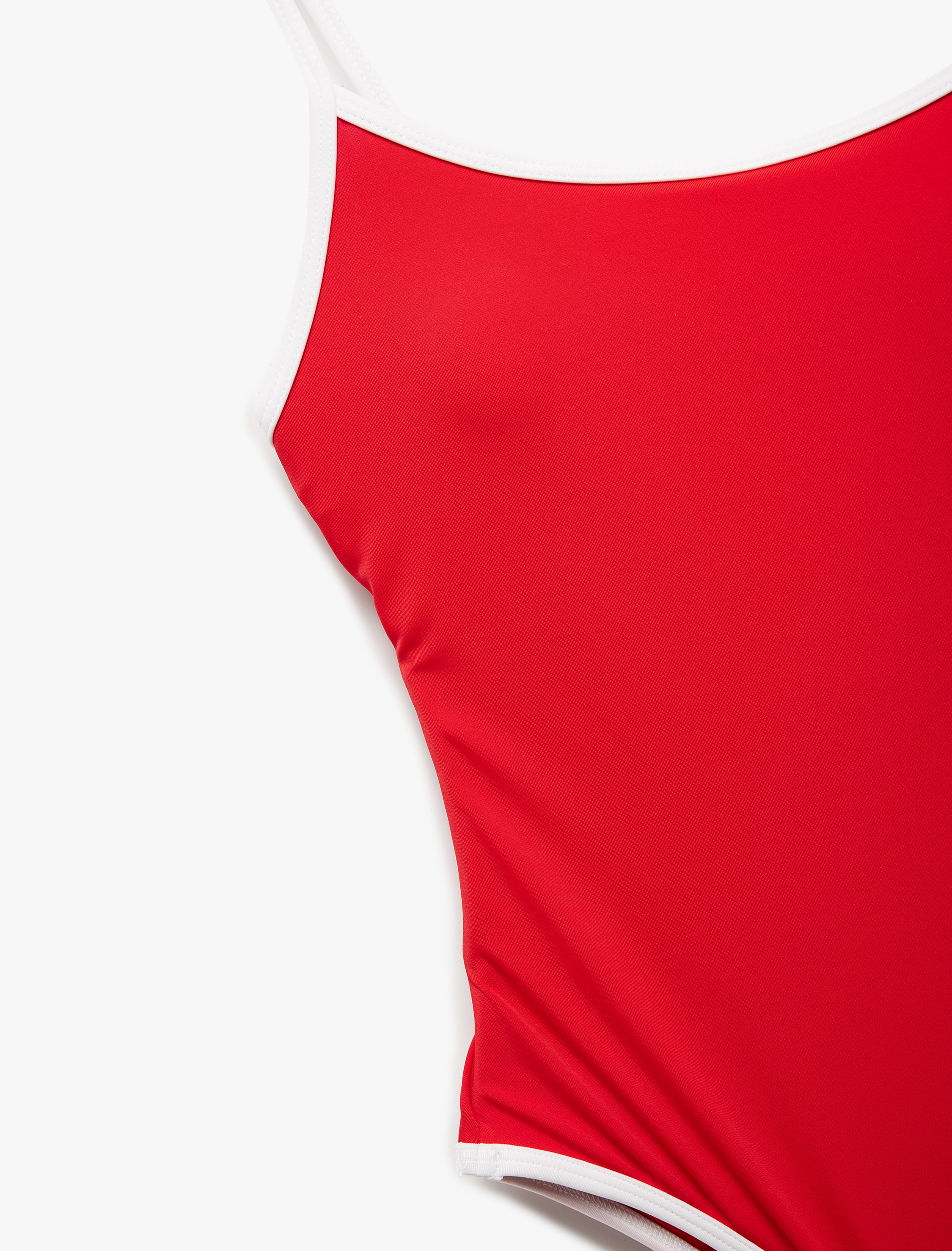   Renk Kontrastlı İnce Askılı Mayo