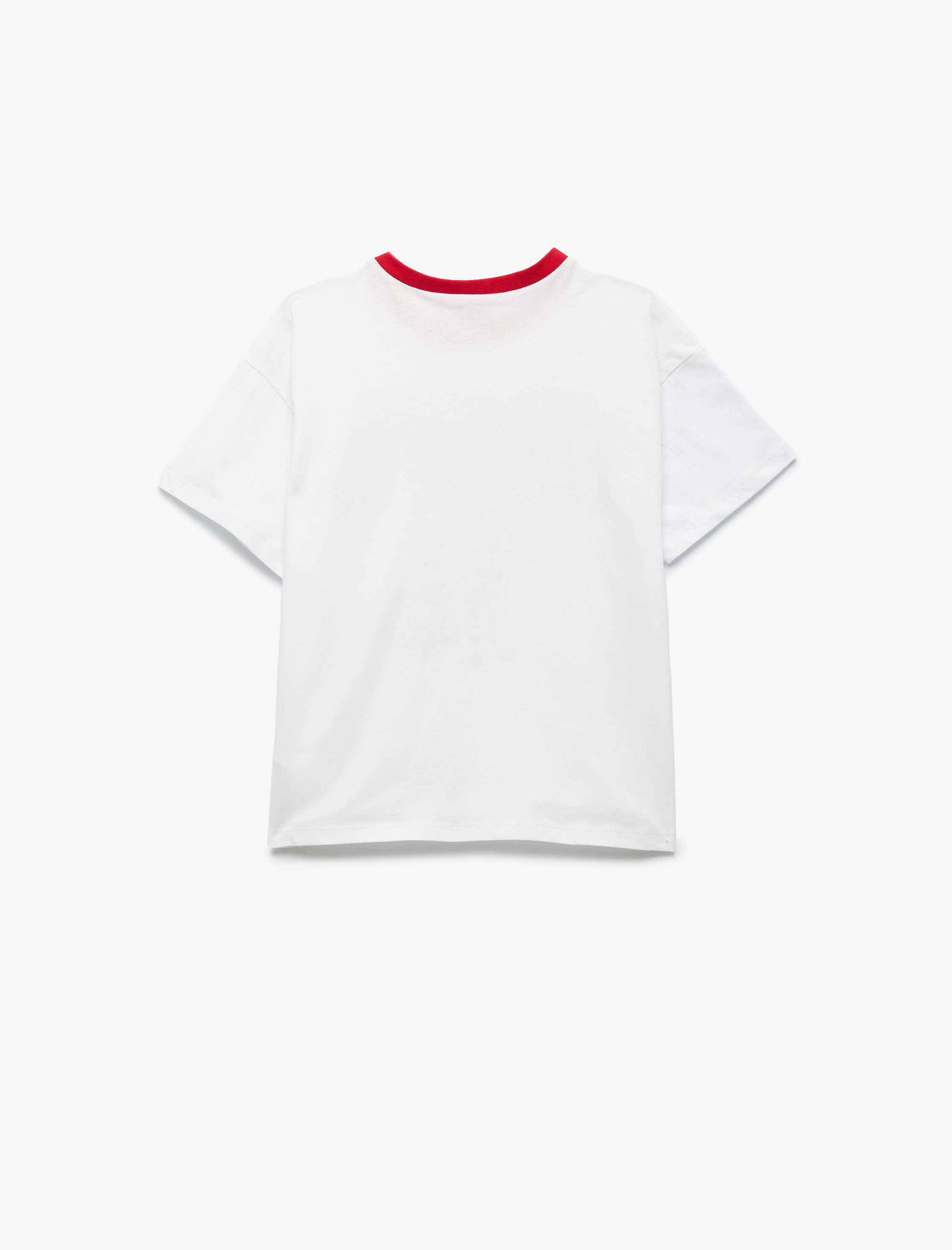  Erkek Çocuk Kısa Kollu Bisiklet Yaka Pamuklu Köpek Baskılı Oversize Tişört