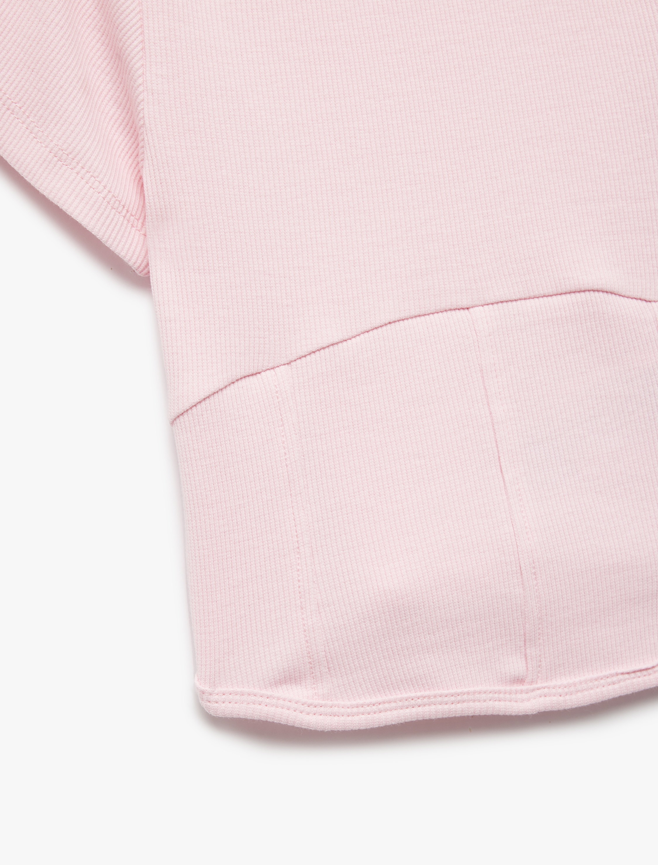  Kız Çocuk Pamuklu Bisiklet Yaka Kısa Kollu Basic Crop Tişört