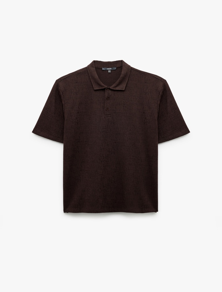  Pamuklu Regular Fit Kısa Kollu Polo Yaka Tişört