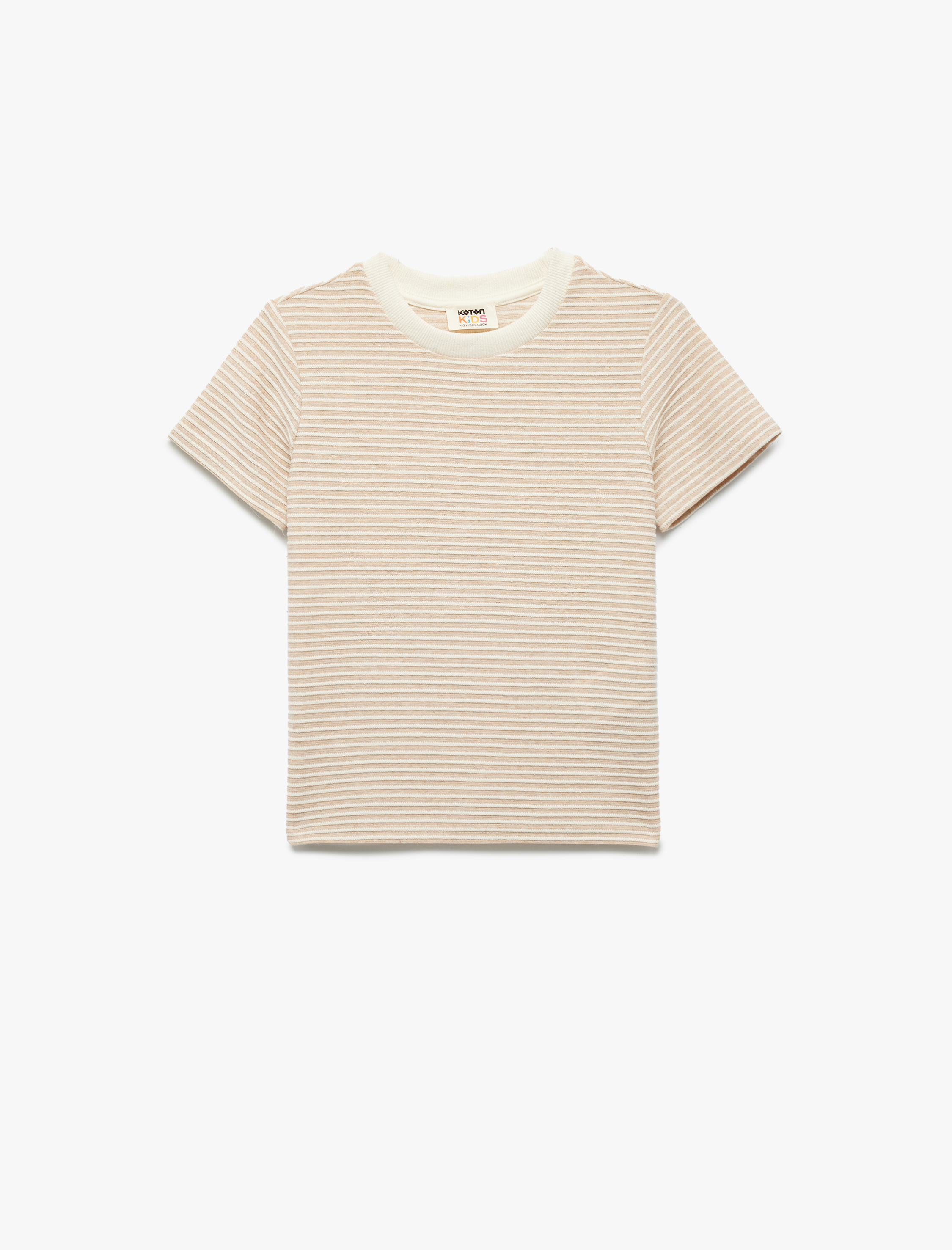 Erkek Çocuk Kısa Kollu Bisiklet Yaka Çizgili Tişört