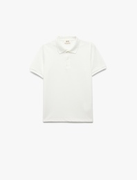 Düğmeli Kısa Kollu Pamuklu Basic Polo Yaka Tişört