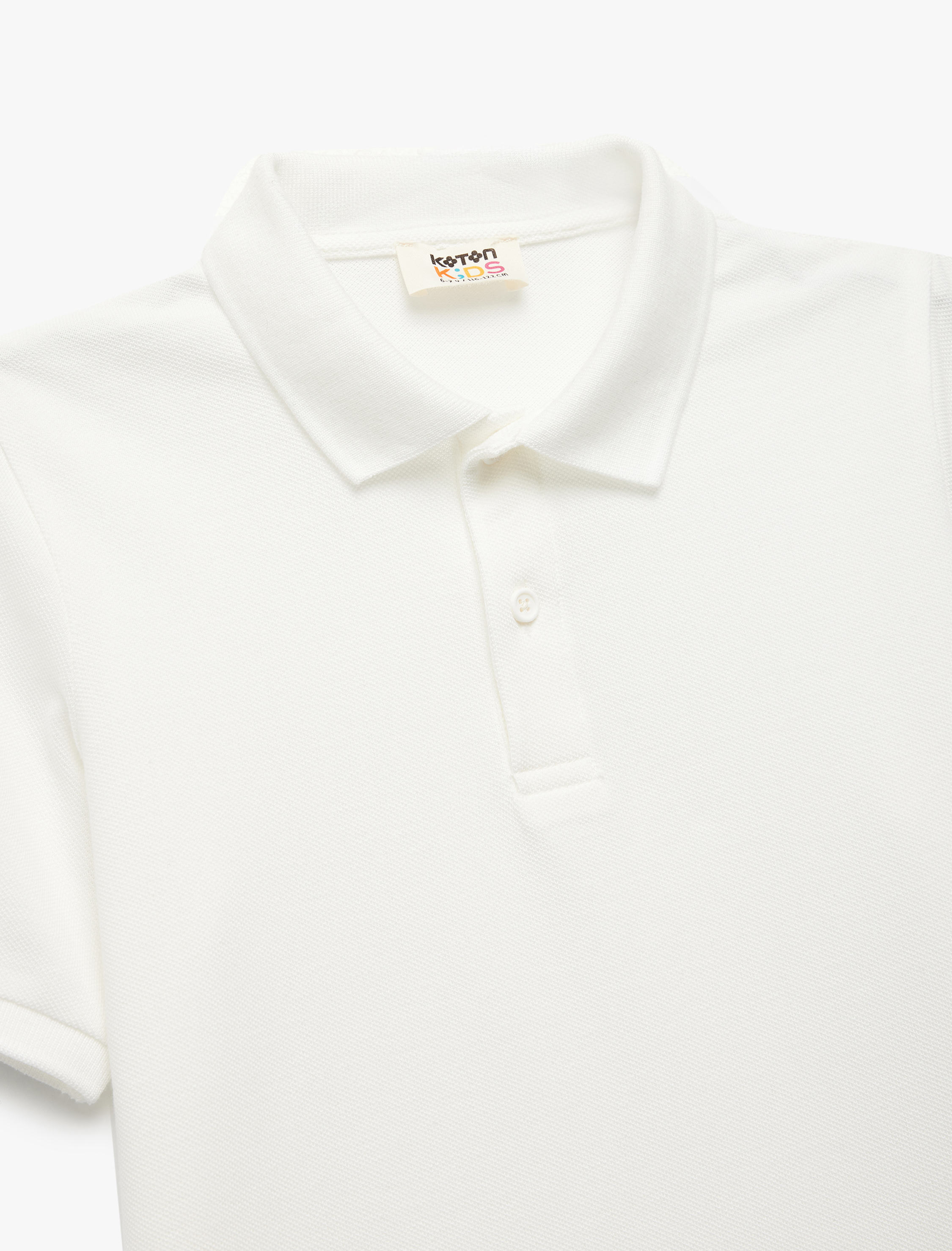  Erkek Çocuk Düğmeli Kısa Kollu Pamuklu Basic Polo Yaka Tişört