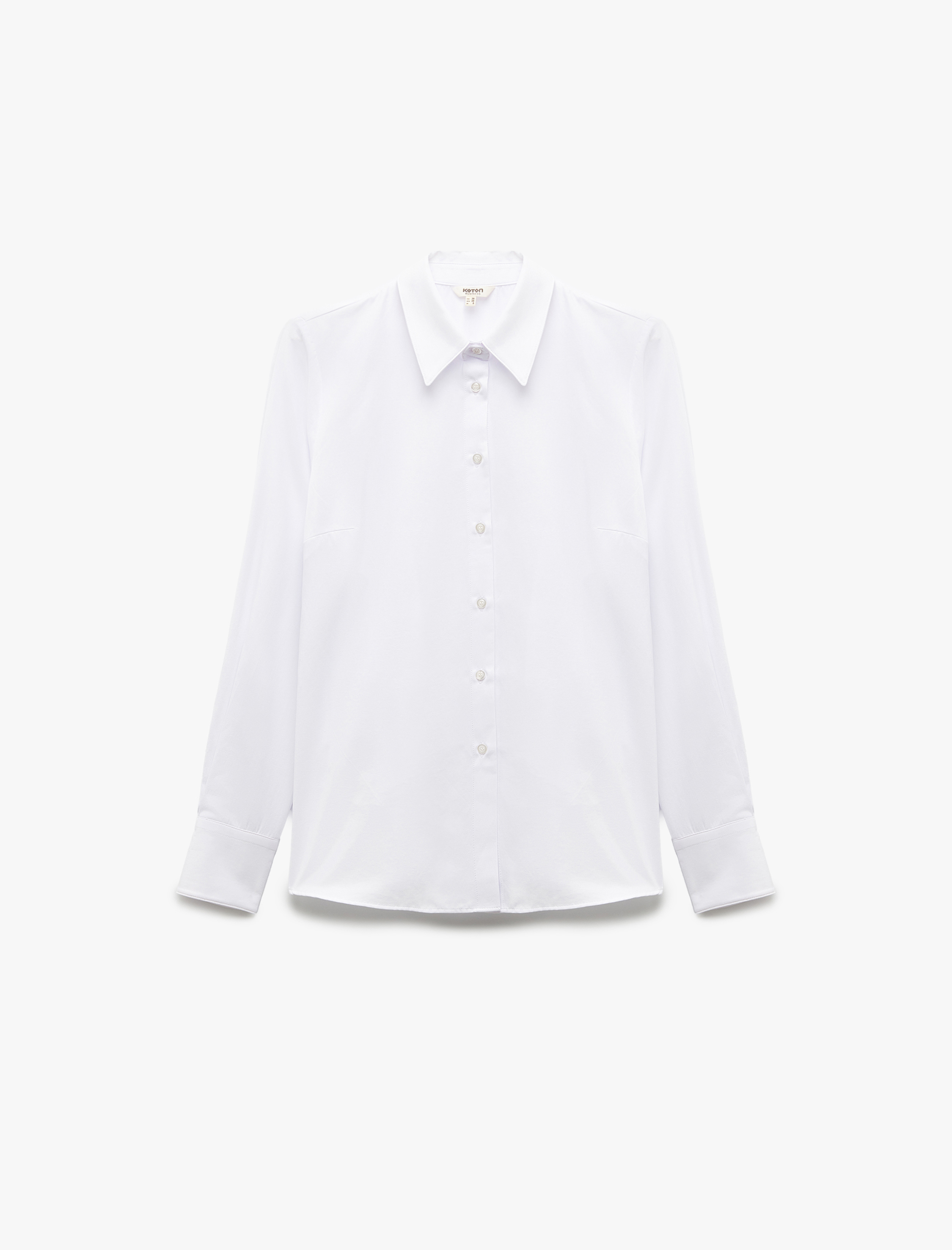   Klasik Yaka Uzun Kollu Kadın Saten Gömlek