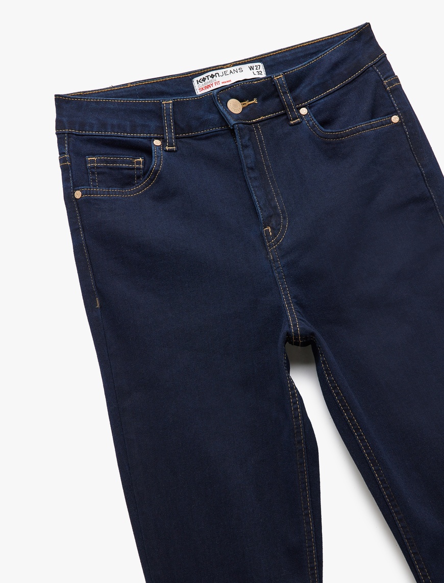   Yüksek Bel Dar Paça Toparlayıcı Jean Pantolon - Skinny Jeans