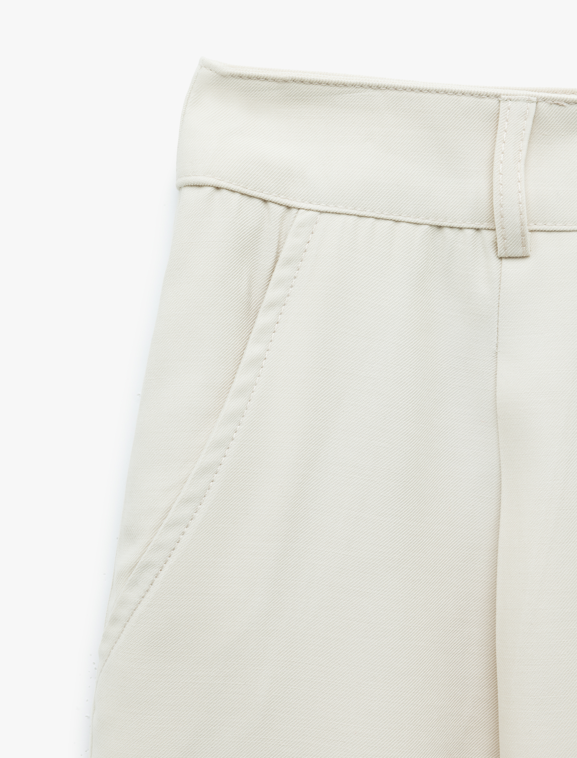   Regular Fit Cupro Viskon Kumaş Pileli Cepli Palazzo Pantolon