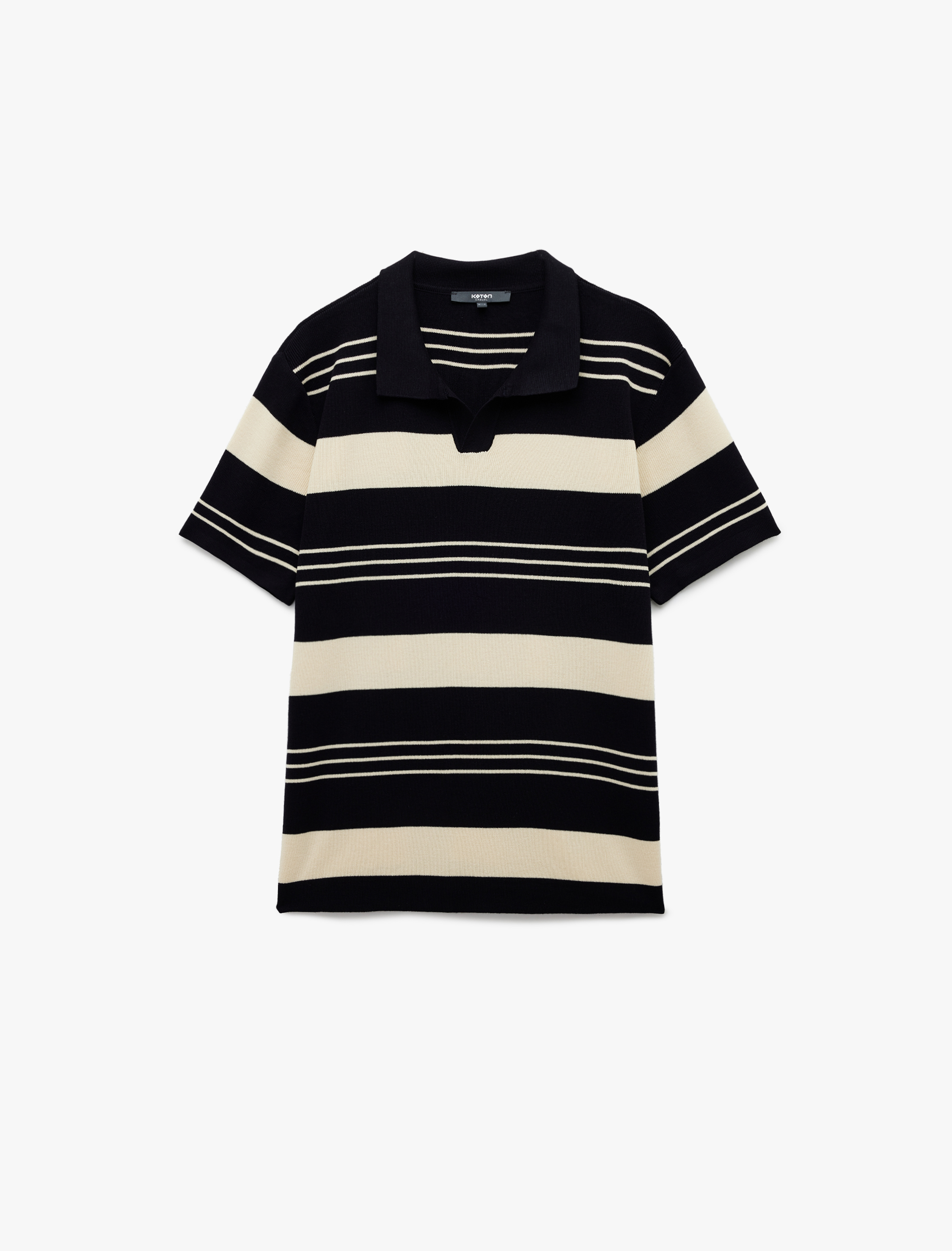   Çizgili Kısa Kollu Regular Fit Polo Yaka Triko Tişört