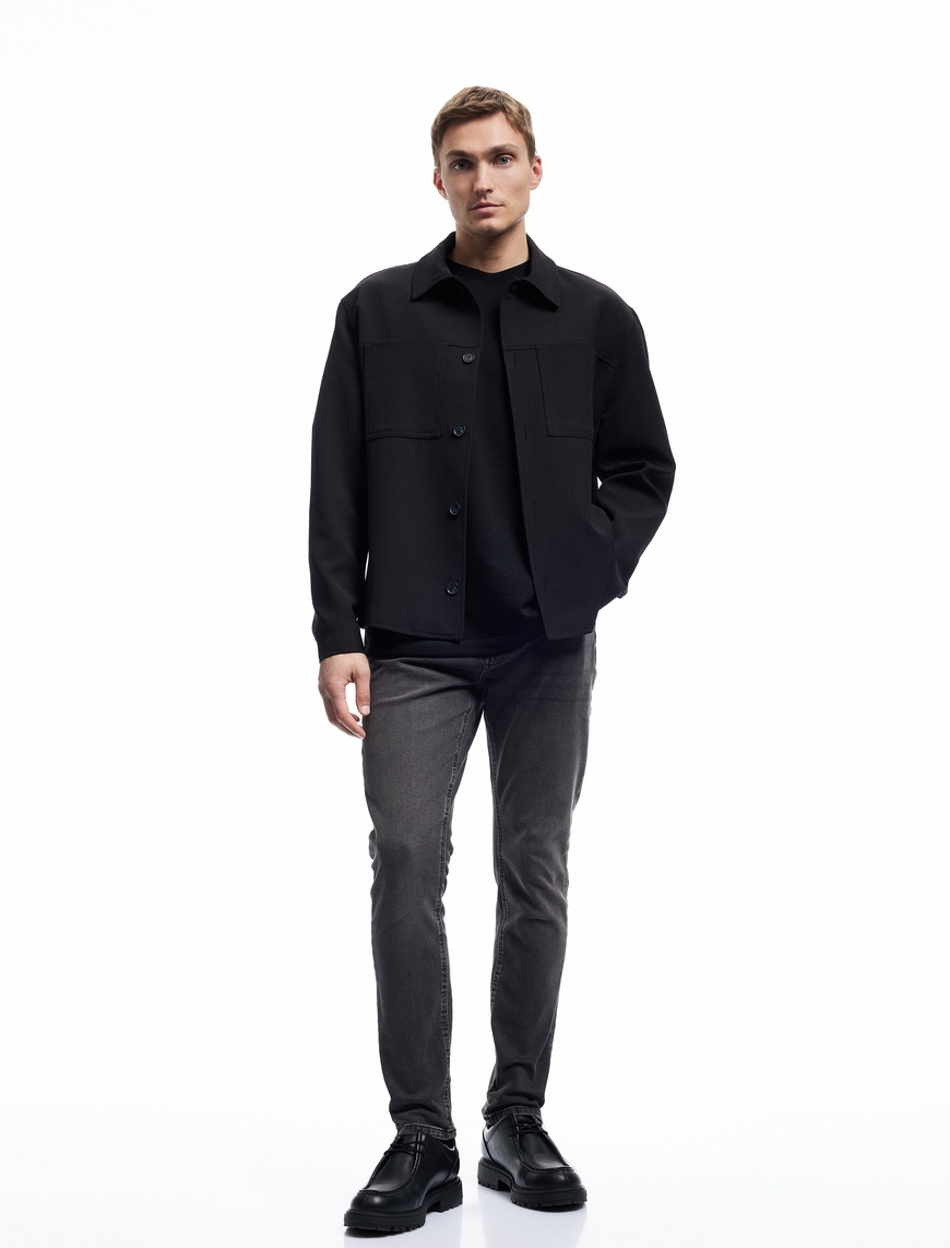   Normal Bel Pamuklu Cep Detaylı Slim Fit Jean Pantolon - Brad Jean