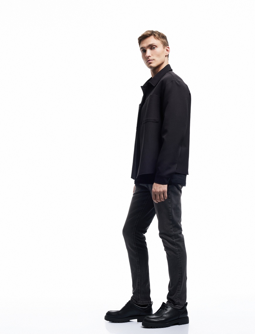   Normal Bel Pamuklu Cep Detaylı Slim Fit Jean Pantolon - Brad Jean