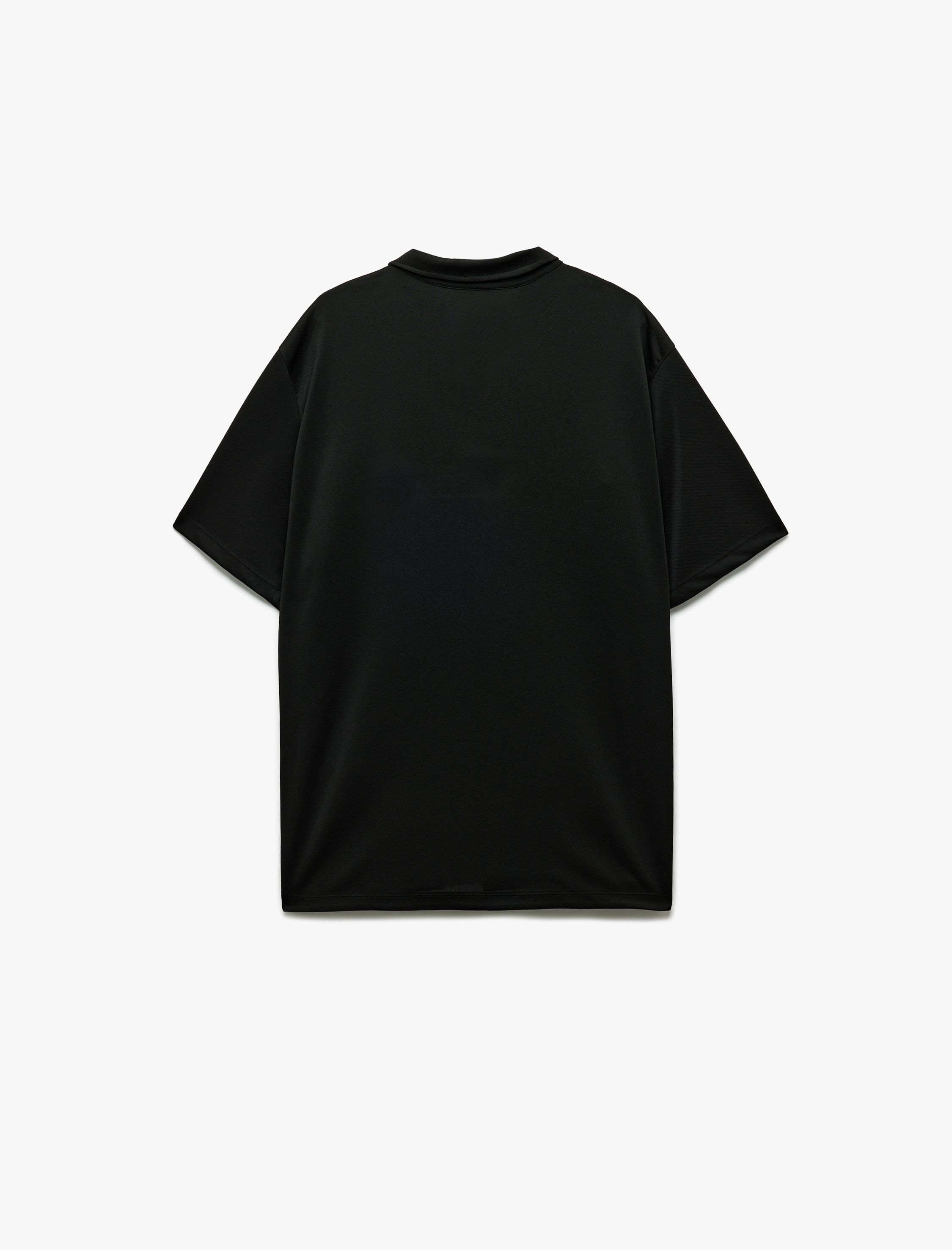   Kısa Kollu Polo Yaka Renk Bloklu Oversize Spor Tişört