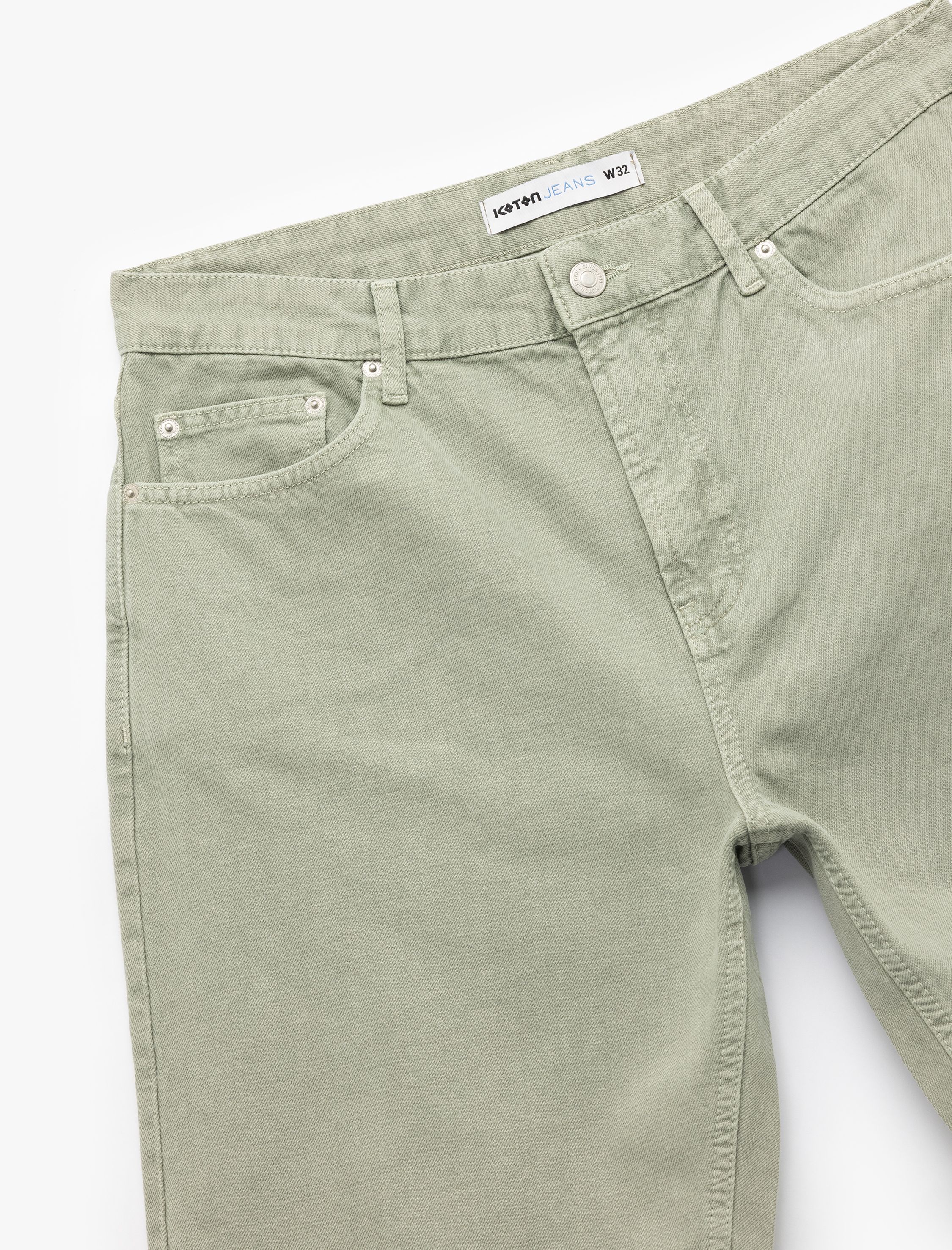   Normal Bel Pamuklu Cep Detaylı Bermuda Loose Fit Jean Şort