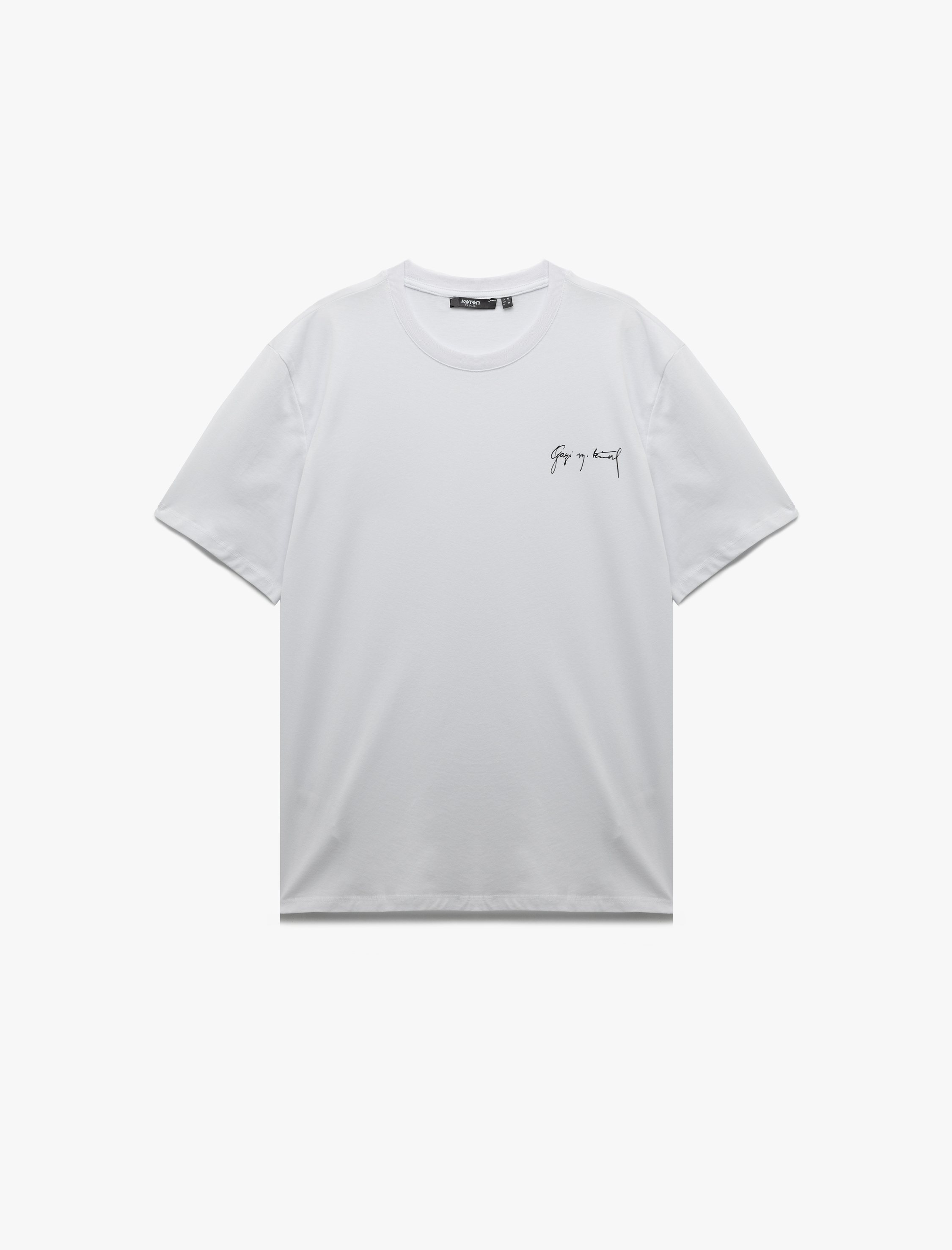   Kısa Kollu Bisiklet Yaka Regular Fit Pamuklu Atatürk Baskılı Tişört