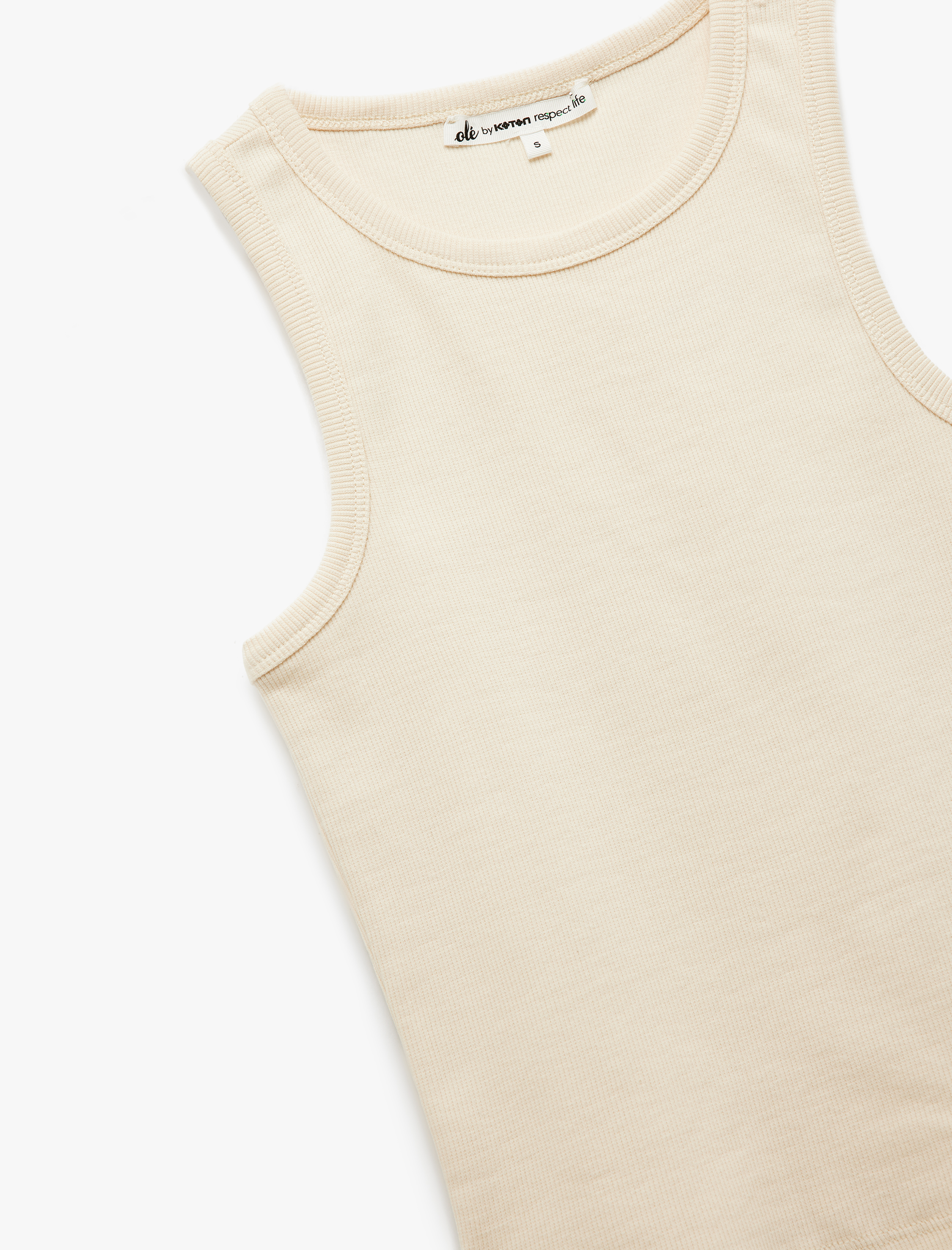   Bisiklet Yaka Kolsuz Slim Fit Basic Kadın Atlet