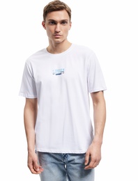 Pamuklu Regular Fit Kısa Kollu Bisiklet Yaka Arkası Baskılı Lisanslı Superman Tişört