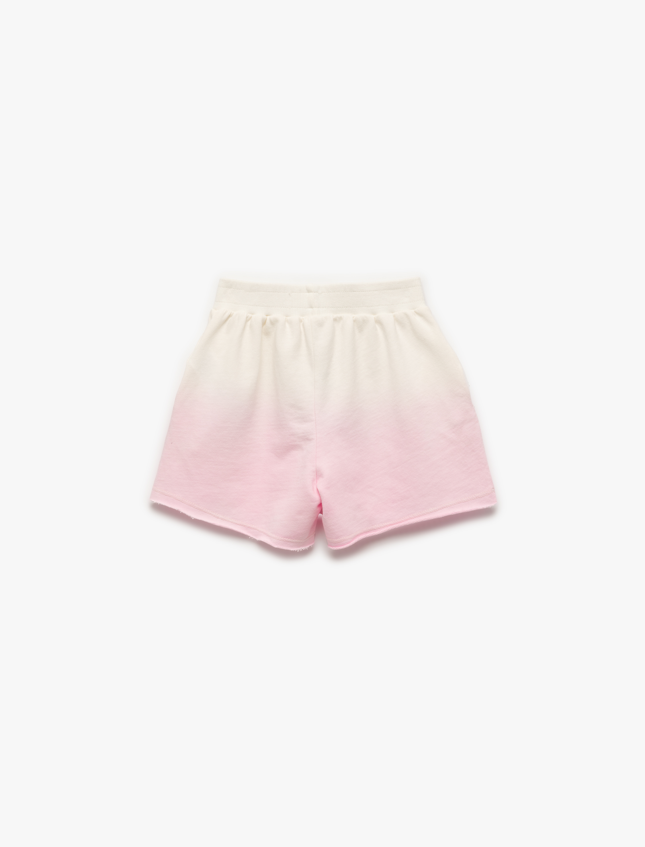  Kız Çocuk Pamuklu Beli Bağcıklı Cepli Desenli Mini Şort