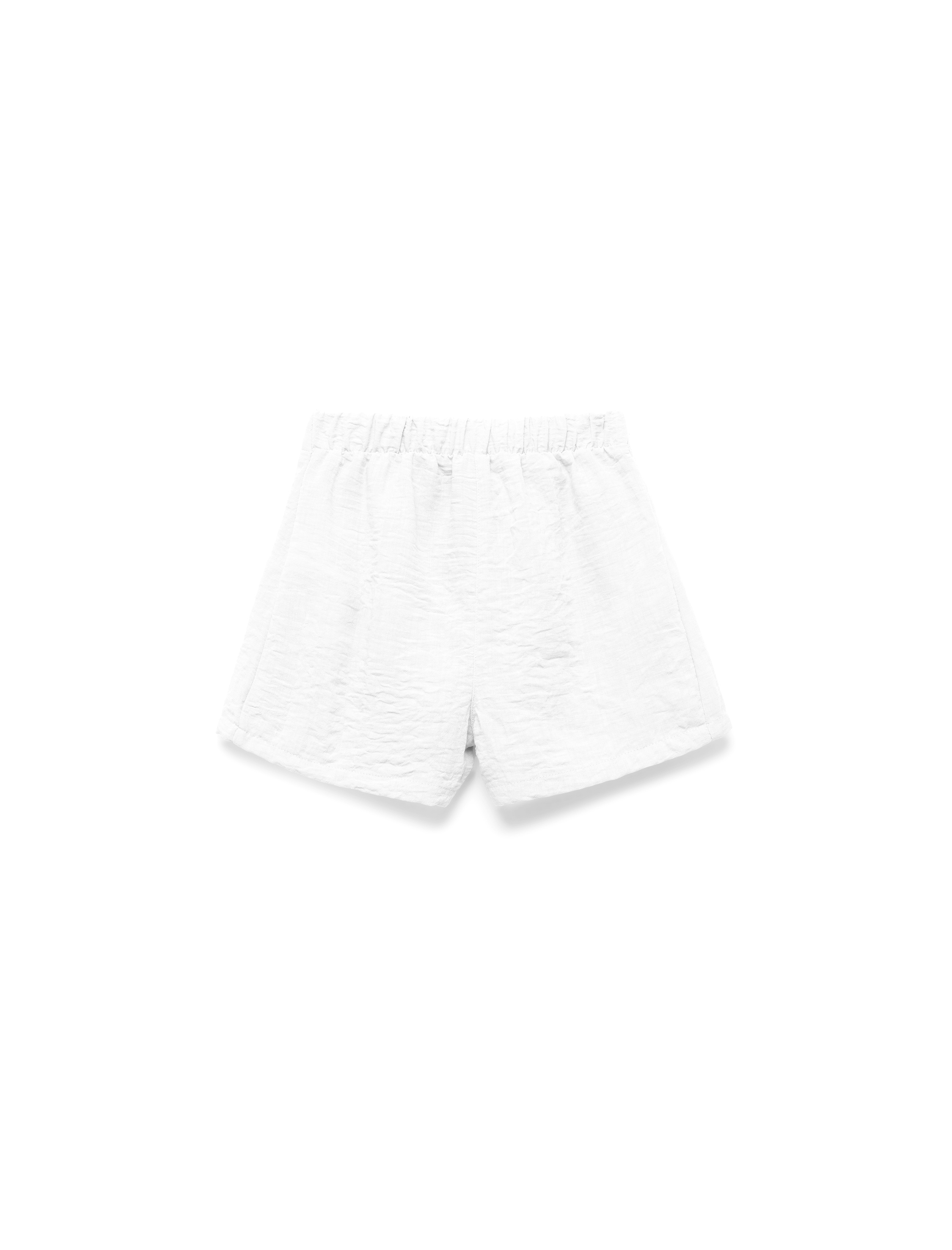 Kız Çocuk Pile Detaylı Beli Lastikli Dokulu Mini Şort