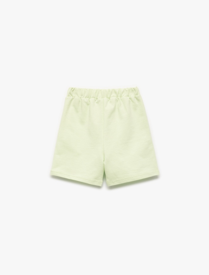 Erkek Bebek Cep Detaylı Pamuklu Beli Bağcıklı Şort