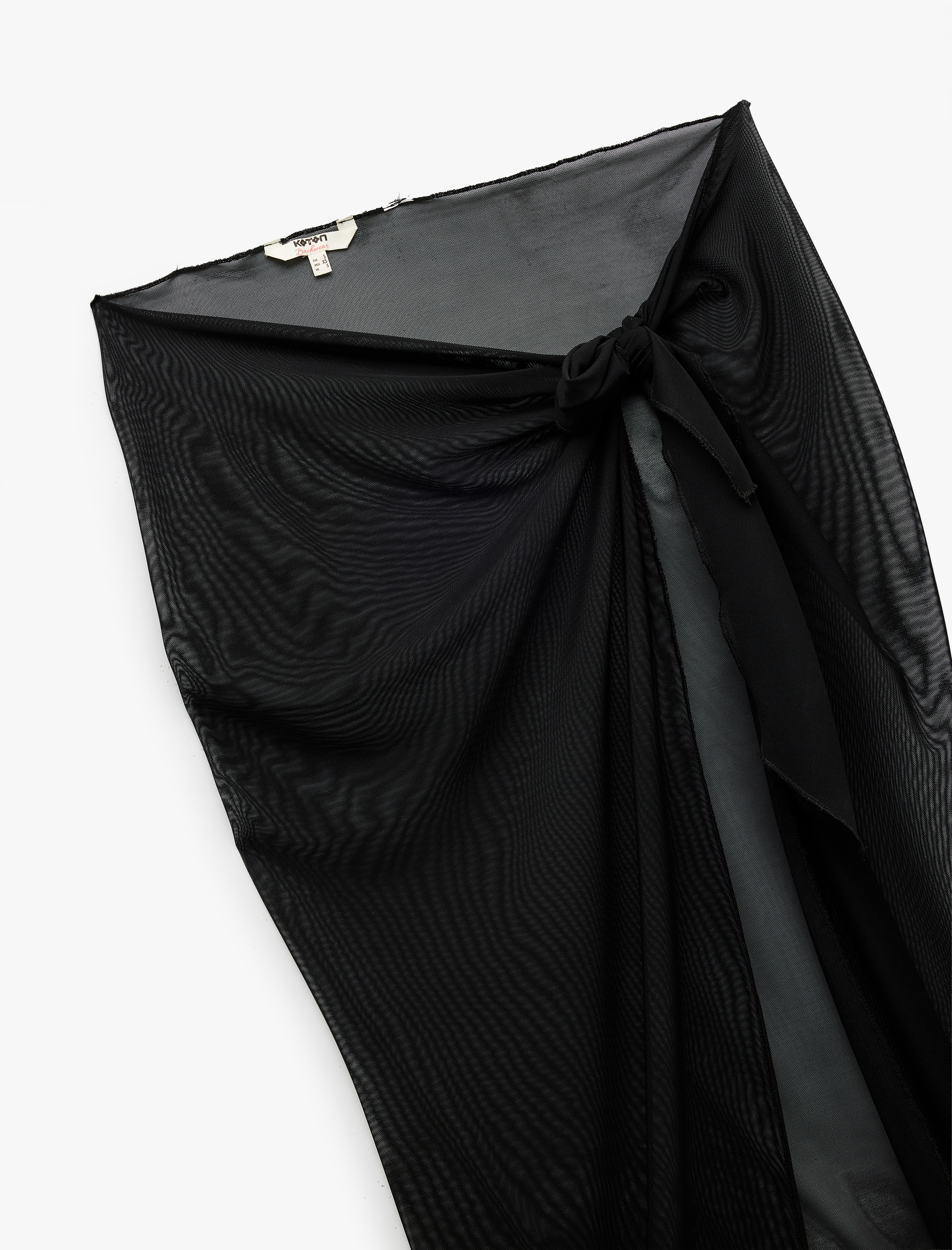   Bağlama Detaylı Midi Asimetrik Tül Pareo Etek