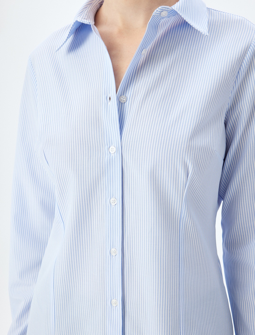   Klasik Yaka Uzun Kollu Slim Fit Gömlek