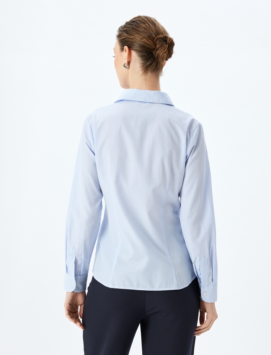   Klasik Yaka Uzun Kollu Slim Fit Gömlek