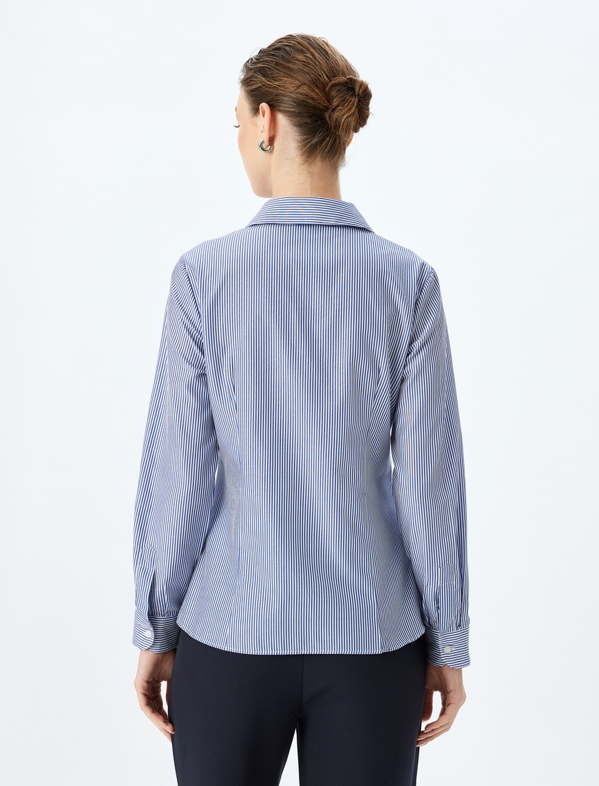   Klasik Yaka Uzun Kollu Slim Fit Gömlek