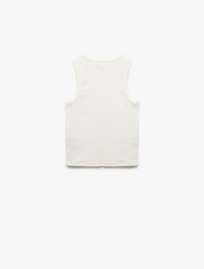   Bisiklet Yaka Kolsuz Slim Fit Basic Kadın Atlet