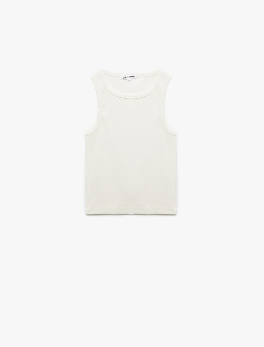   Bisiklet Yaka Kolsuz Slim Fit Basic Kadın Atlet