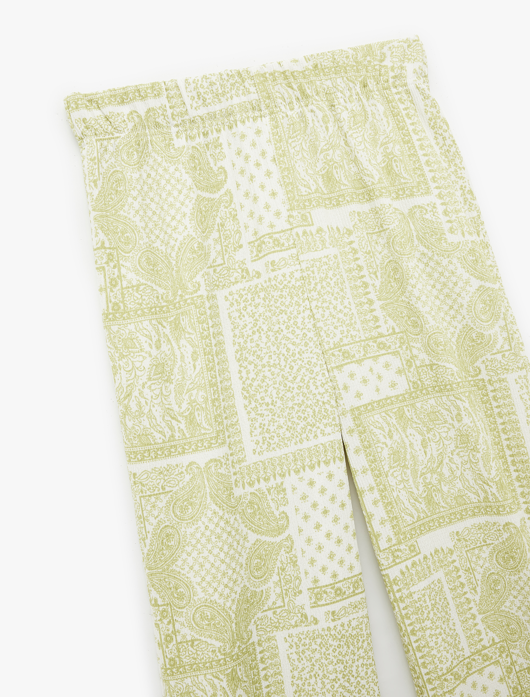   Geniş Paça Beli Lastikli Yüksek Bel Pantolon Bürümcük