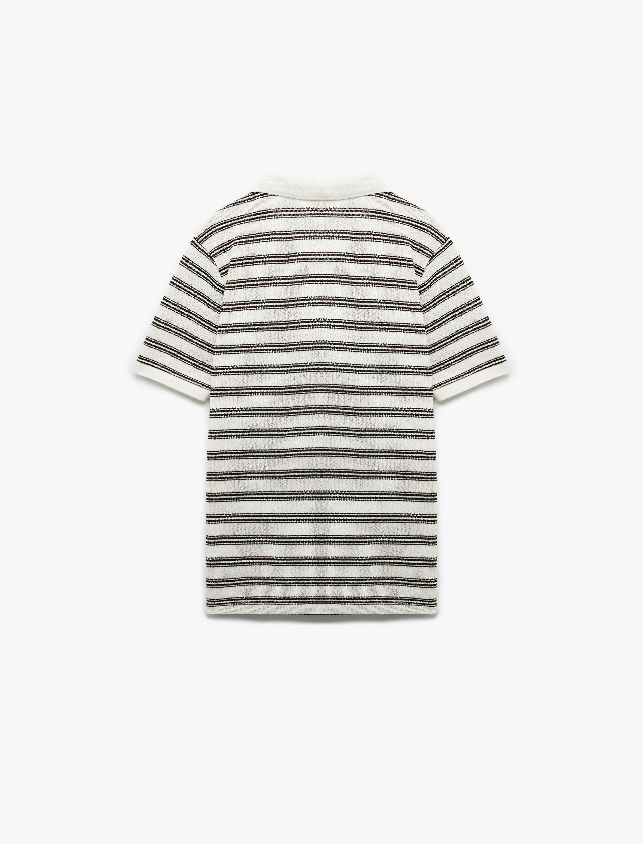   Çizgili Kısa Kollu Regular Fit V Yaka Polo Tişört